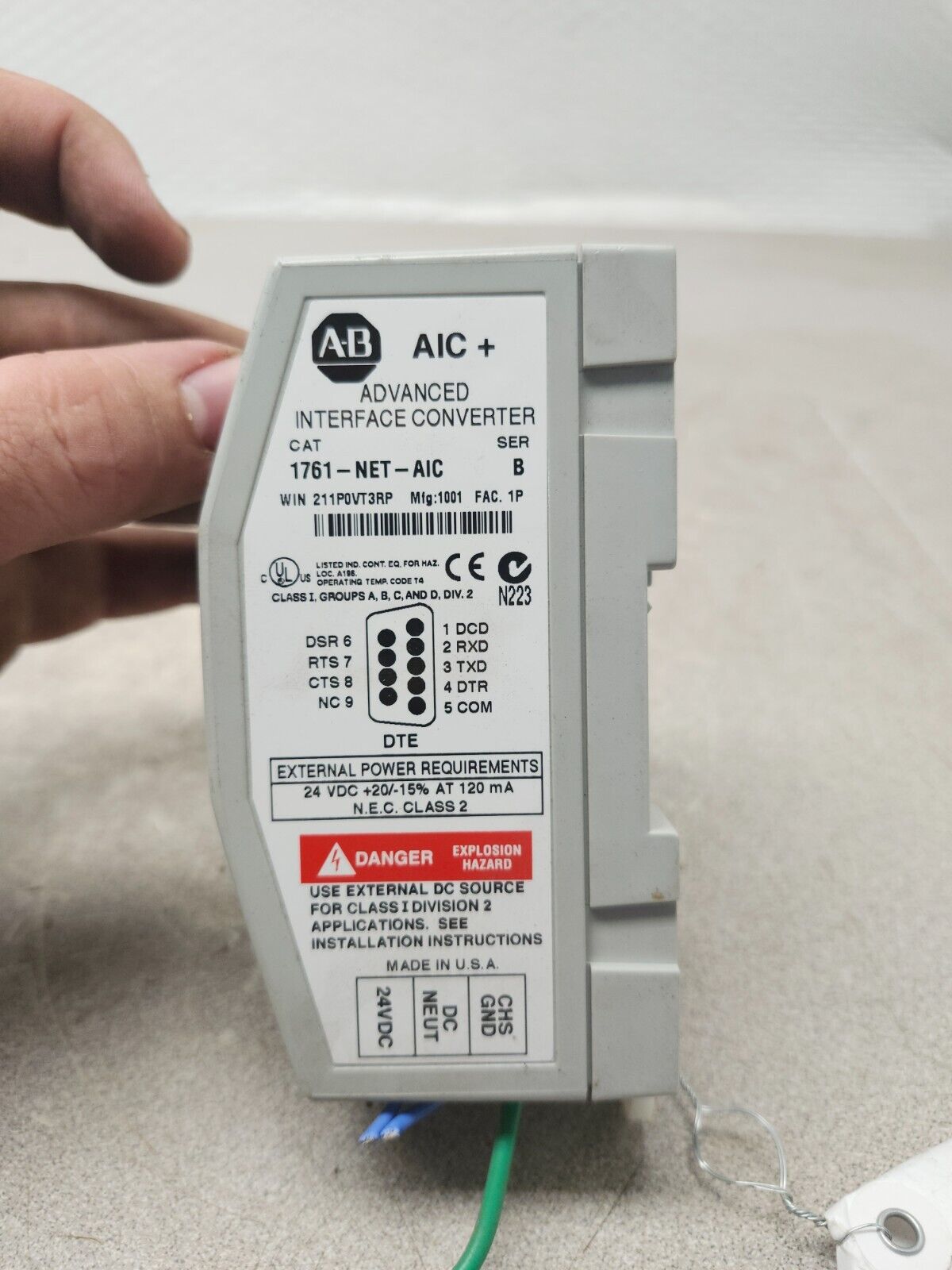 USED ALLEN BRADLEY ADVANCED INTERFACE CONVERTER 1761-NET-AIC