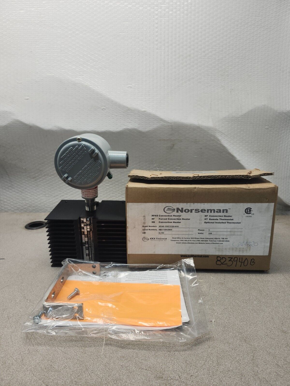NEW IN BOX NORSEMAN EXPLOSION PROOF ELECTRIC CONVERTER XPAS-150T3120-410
