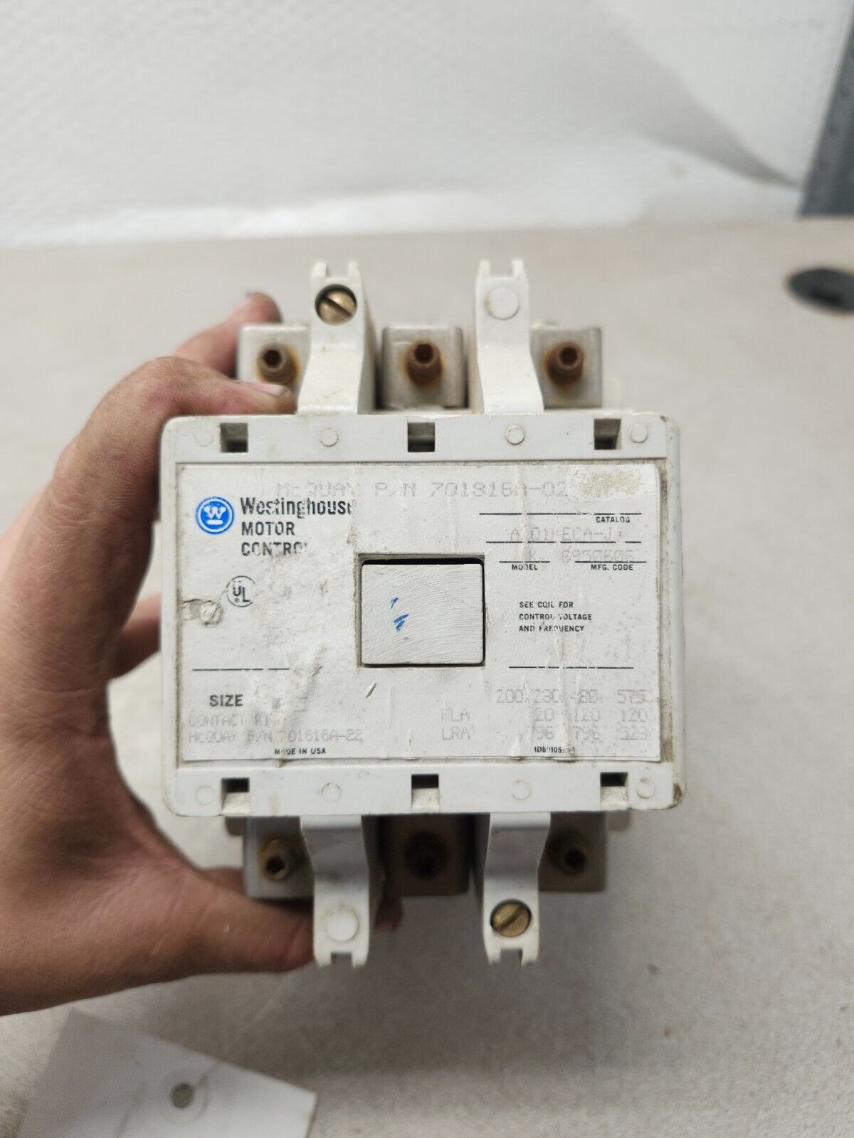 USED Westinghouse FLA Contactor w/120V Coil 701816A-22