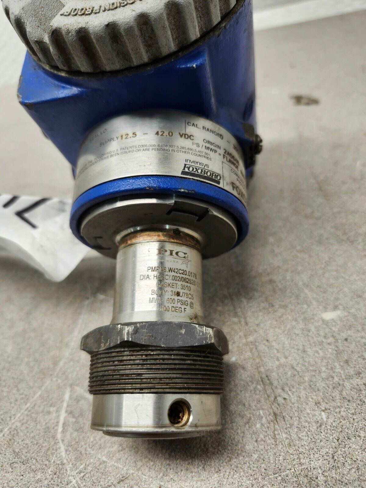 USED FOXBORO PRESSURE TRANSMITTER 300PSI 42,O VDC ICP10-DPHD1R-C1