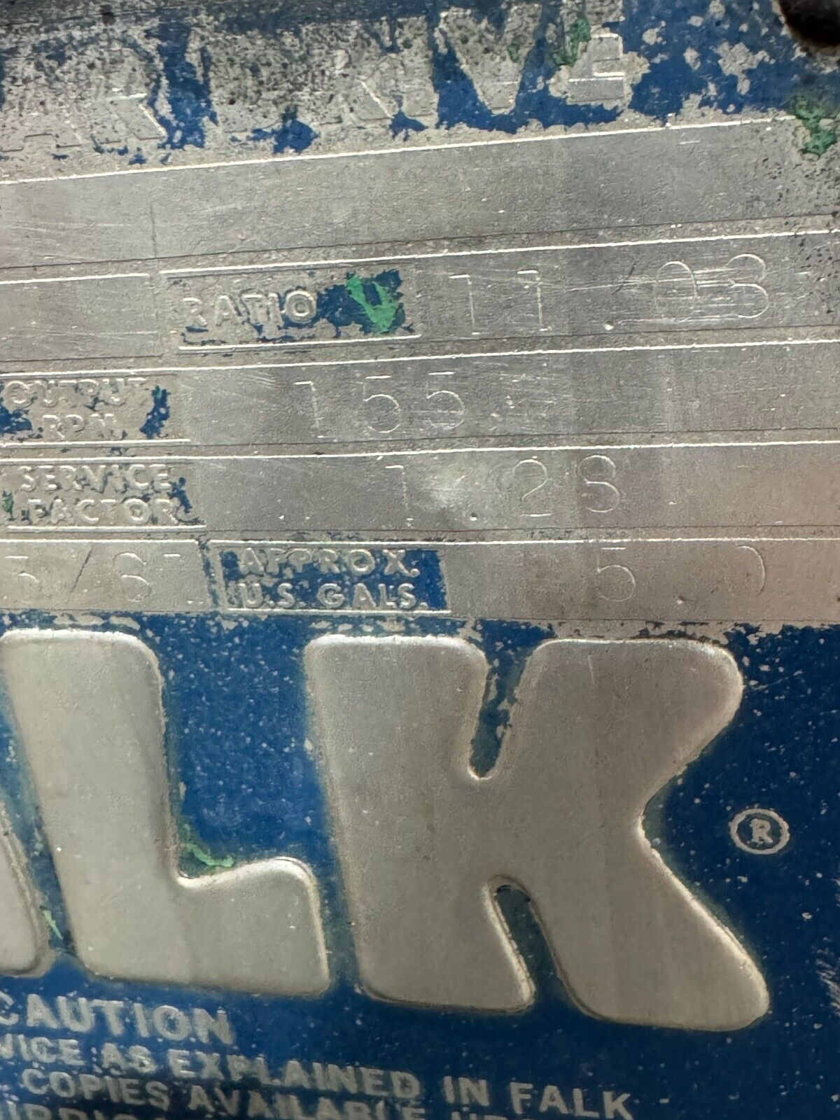 USED FALK ENCLOSED GEAR DRIVE SPEED REDUCER 11.08 RATIO 70FC2MA