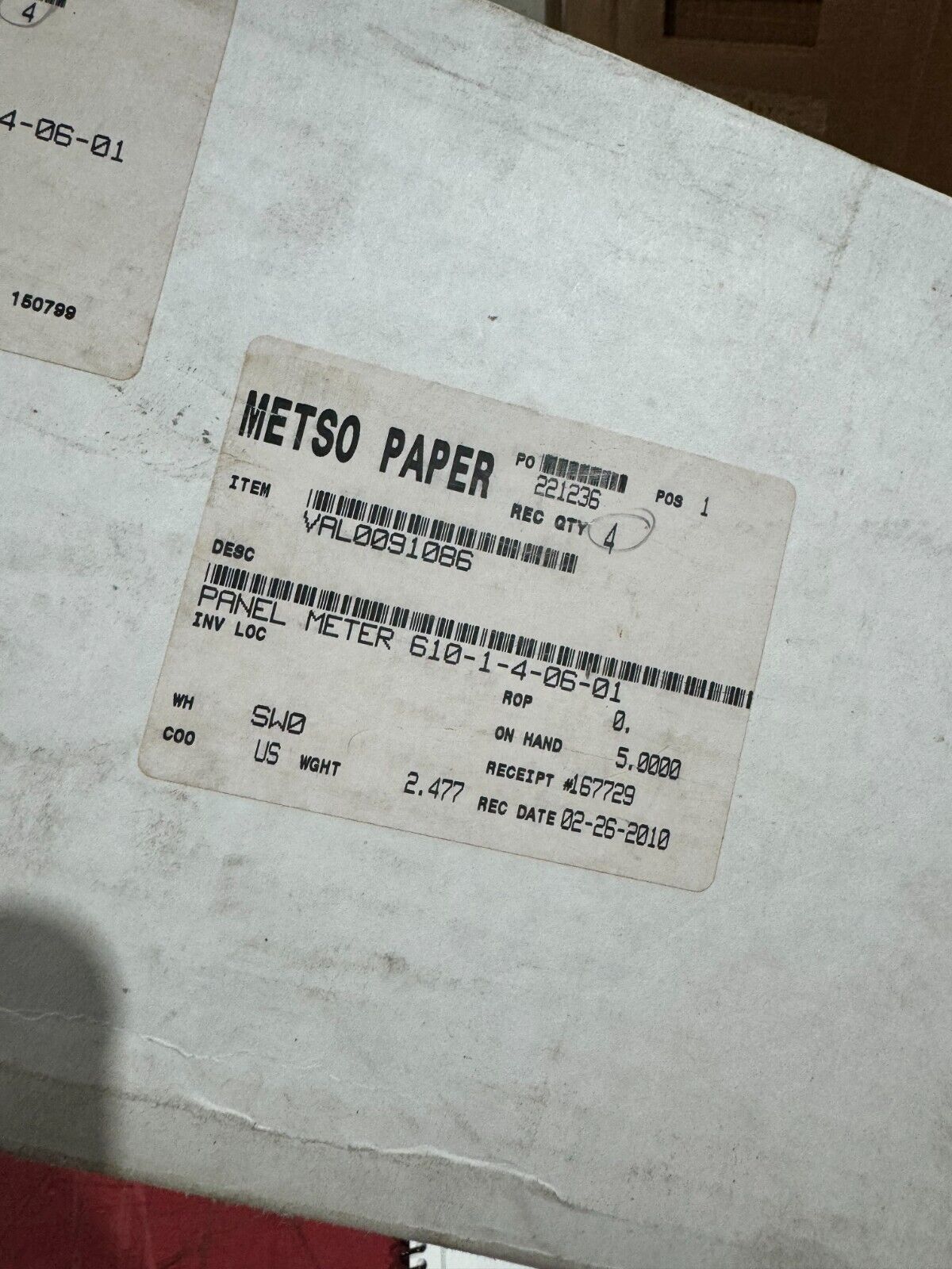 NEW IN BOX METSO PAPER PANEL DISPLAY 610-1-4-06-01