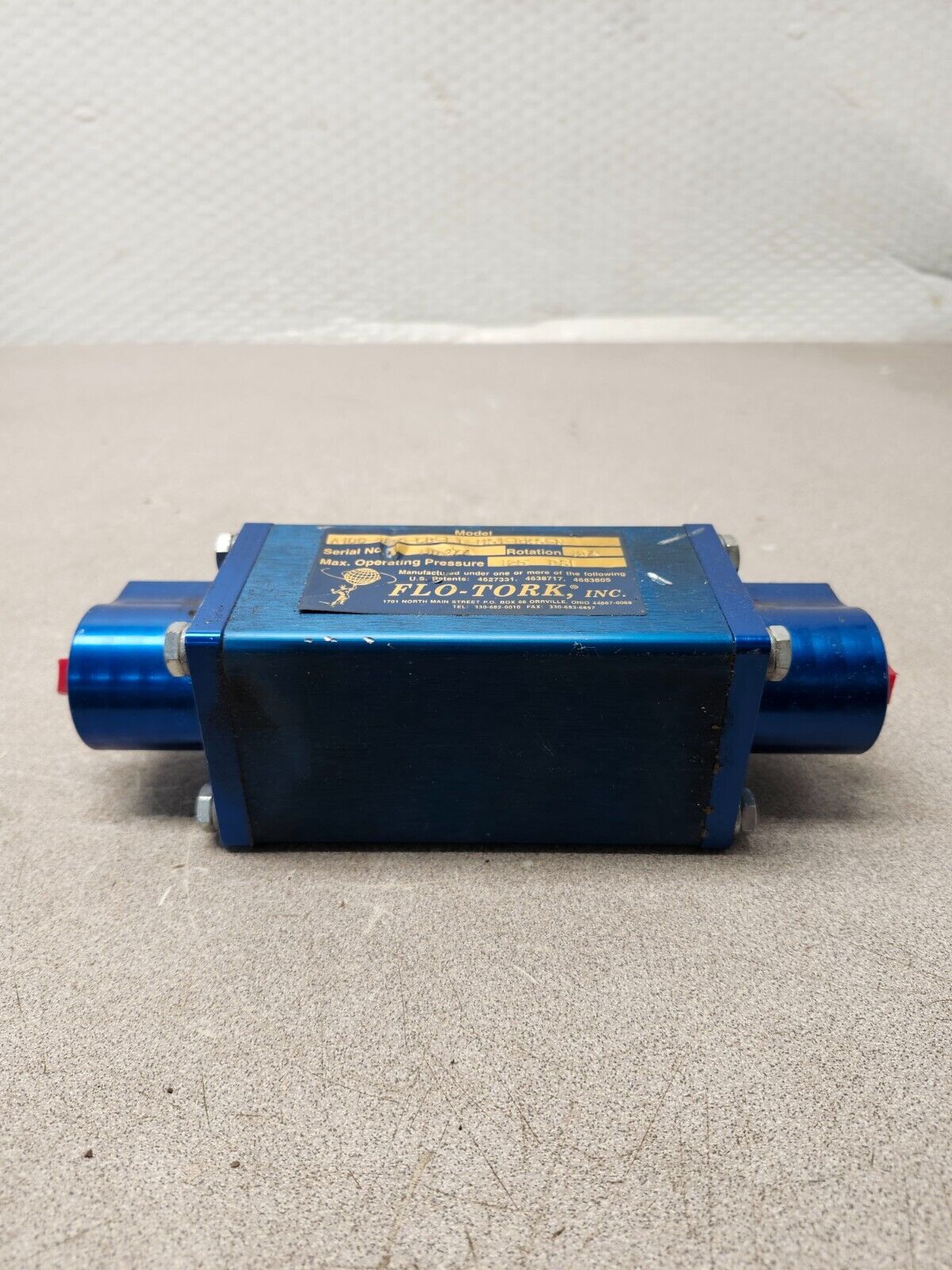 NEW NO BOX Flo-Tork Actuator 184 degree Rotation 125PSI A100-184-CL-AR-ET-MS1-RK