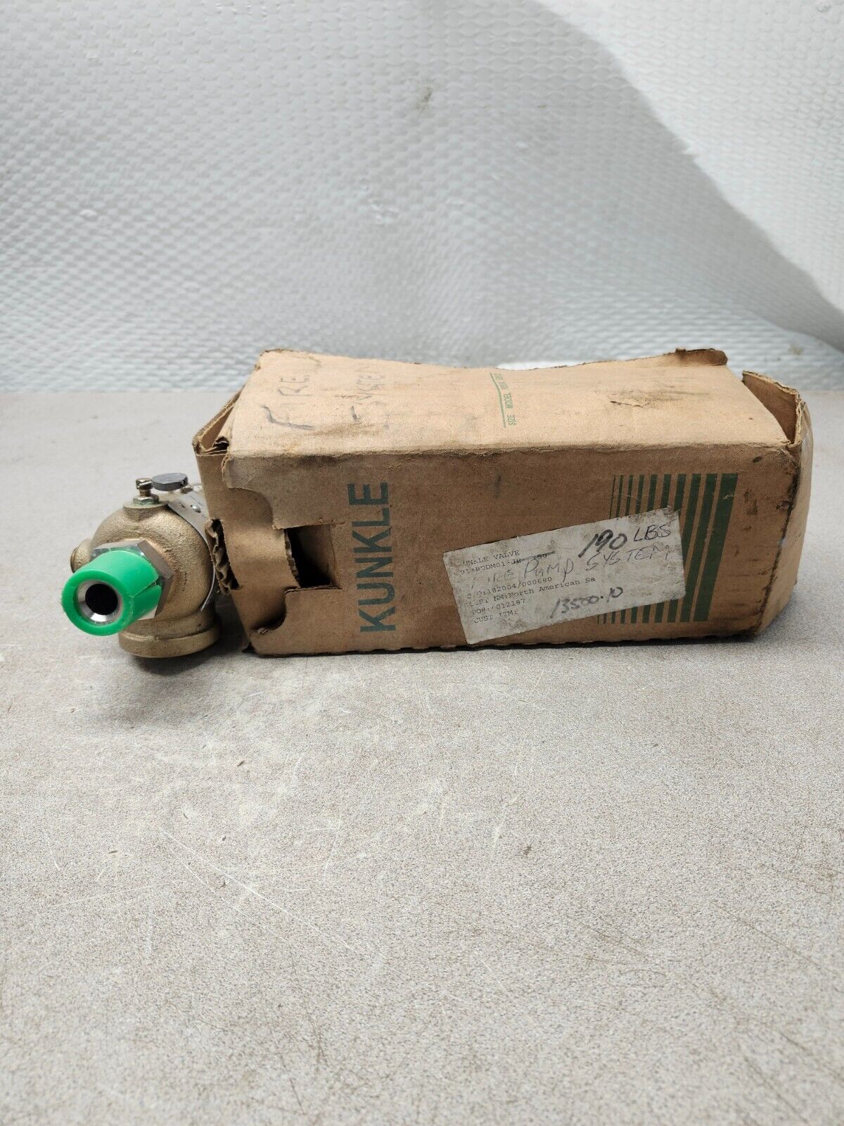 NEW IN BOX KUNKLE VALVE 100 PSI FOG NO 913BDDM01-JE