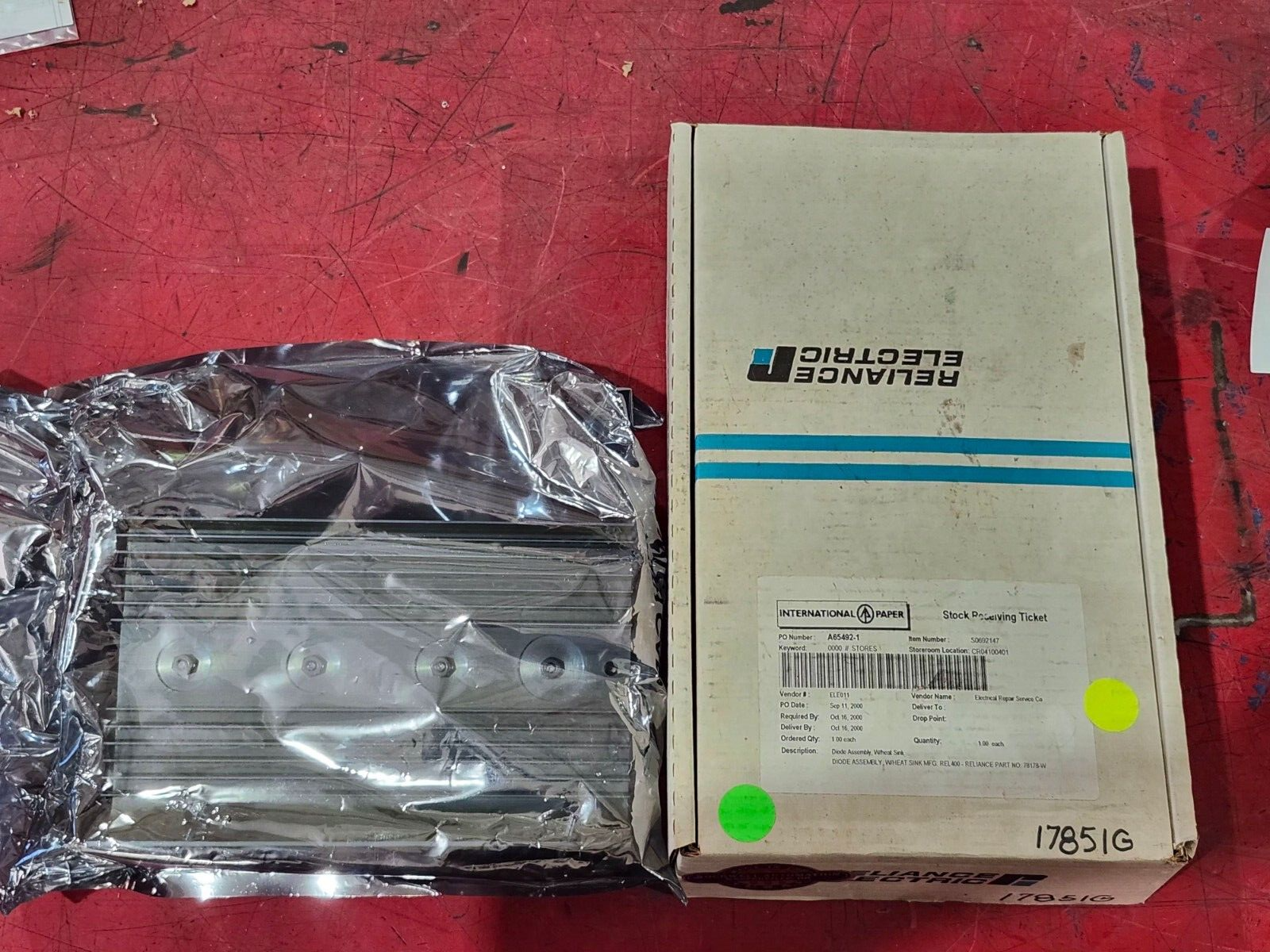 NEW IN BOX RELIANCE ELECTRIC DIODE ASSEMBLY WITH HEAT SINK 78178-W