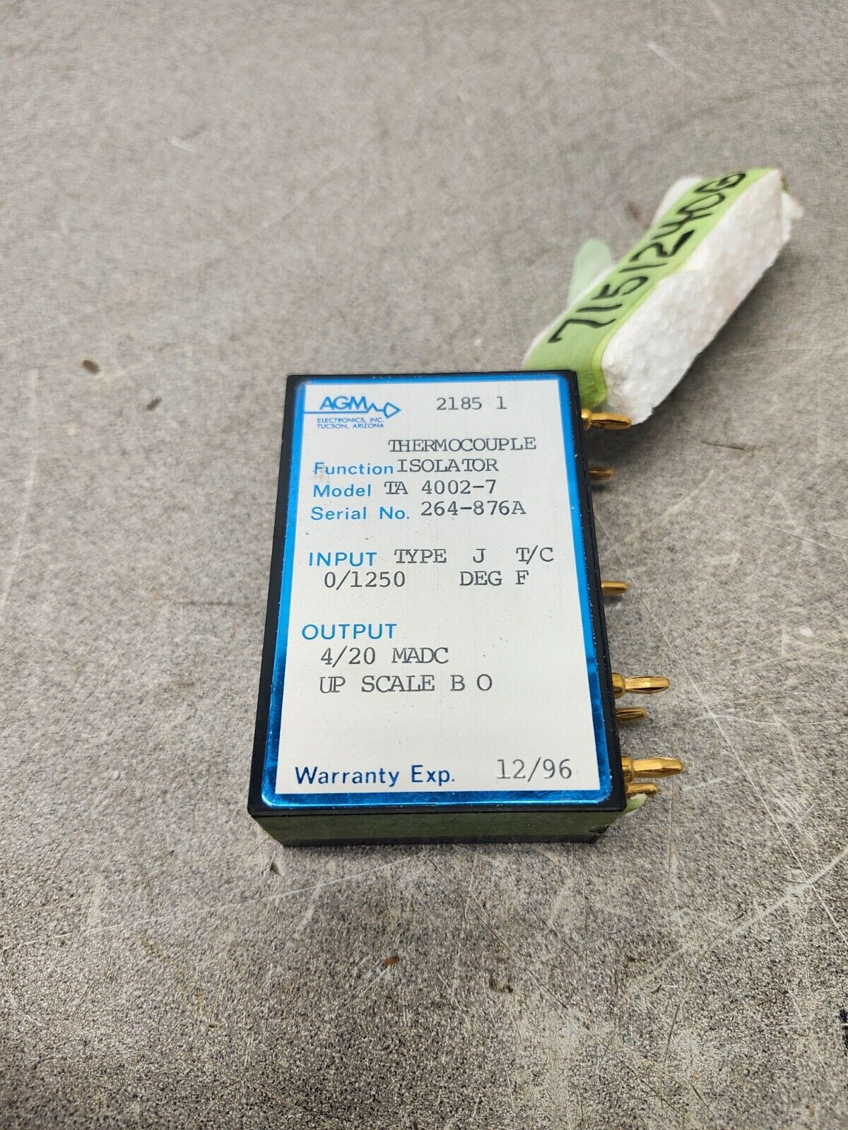 NEW NO BOX AGM Thermocouple Isolator TA 4002-7