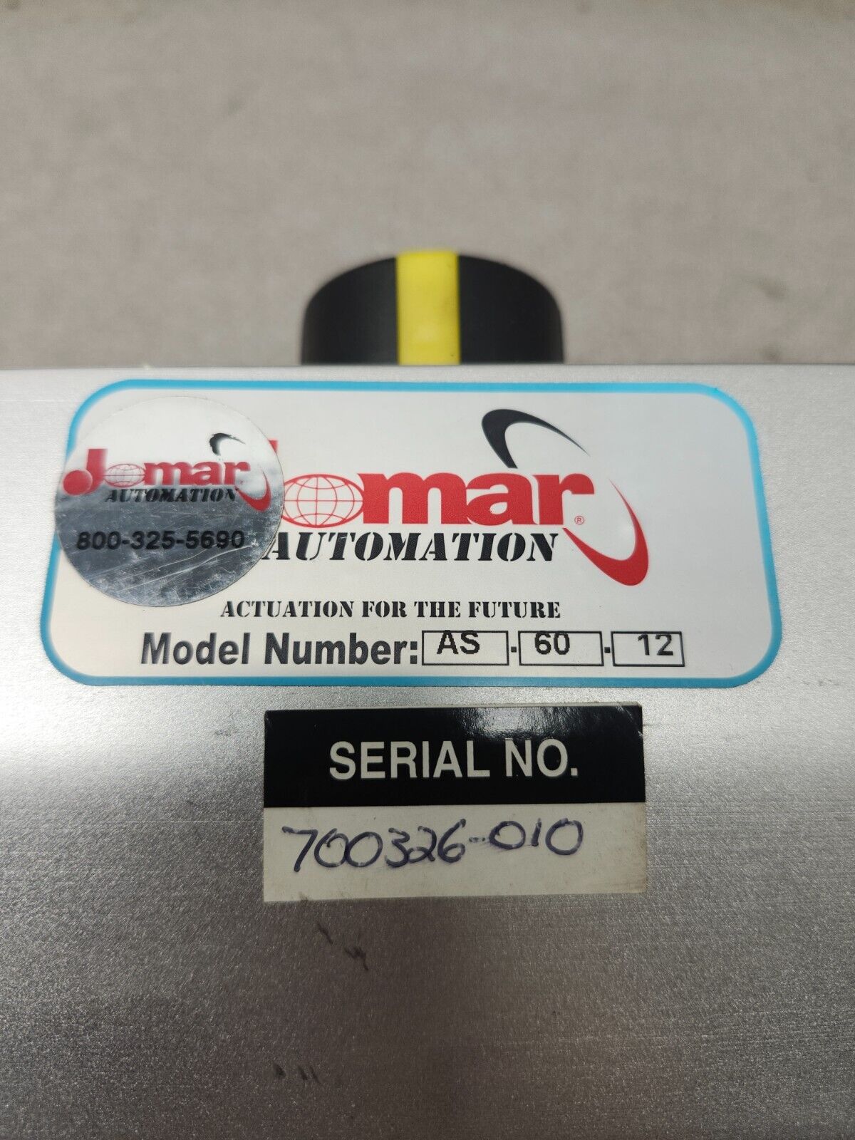 NEW NO BOX JOMAR AUTOMATION ACTUATOR W/ 1'' VALVE AS-60-12