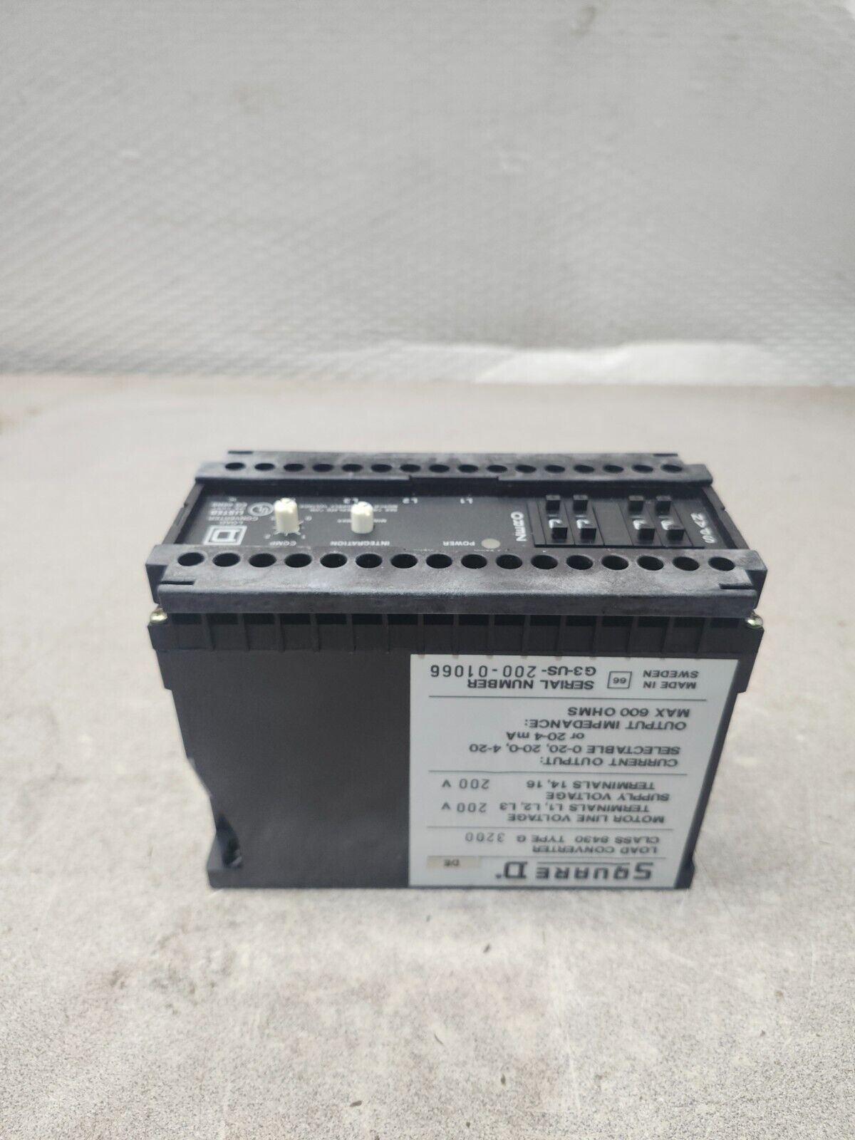 NEW IN BOX SQUARE D LOAD CONVERTER RELAY 8430 TYPE G3200