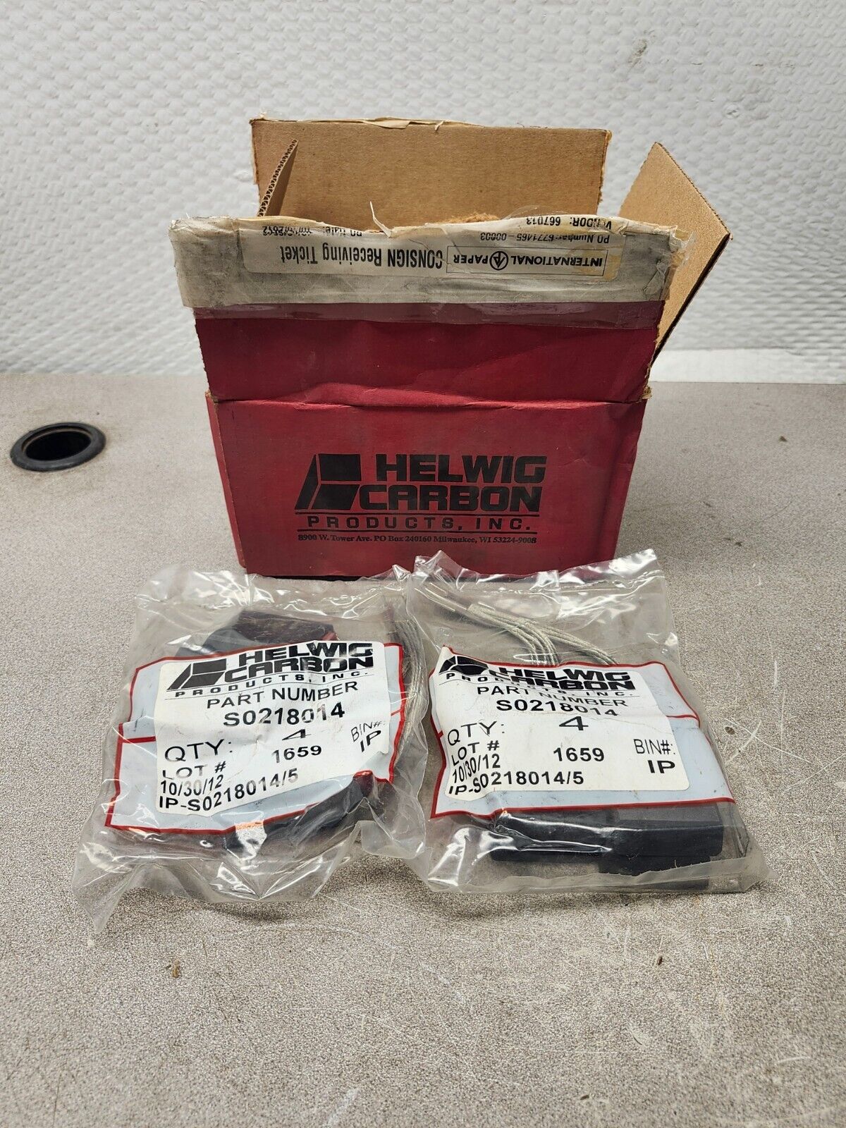 NEW IN BOX HELWIG CARBON BRUSH S0218014 LOT OF 8