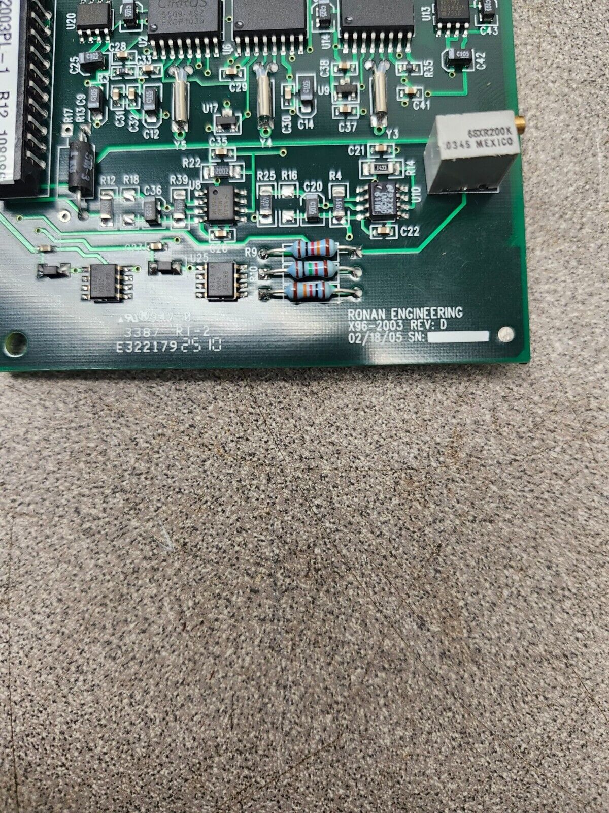 NEW RONAN ENGINEERING X96-2003 REV. D CPU MODULE X96-2003PL-1