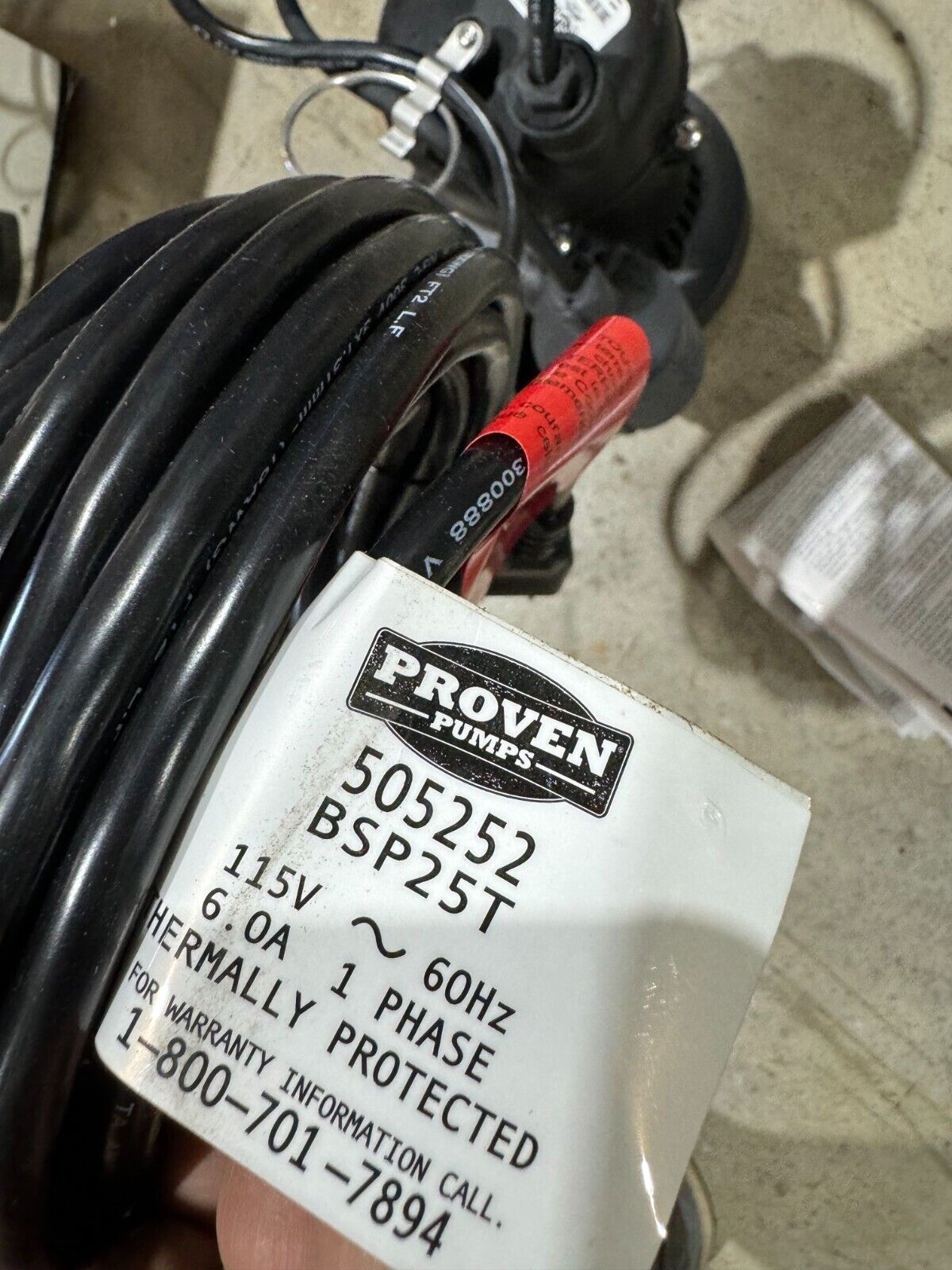 NEW PROVEN PUMPS 115V. SUMP PUMP 1/4HP 1-1/2" DISCHARGE BSP25T