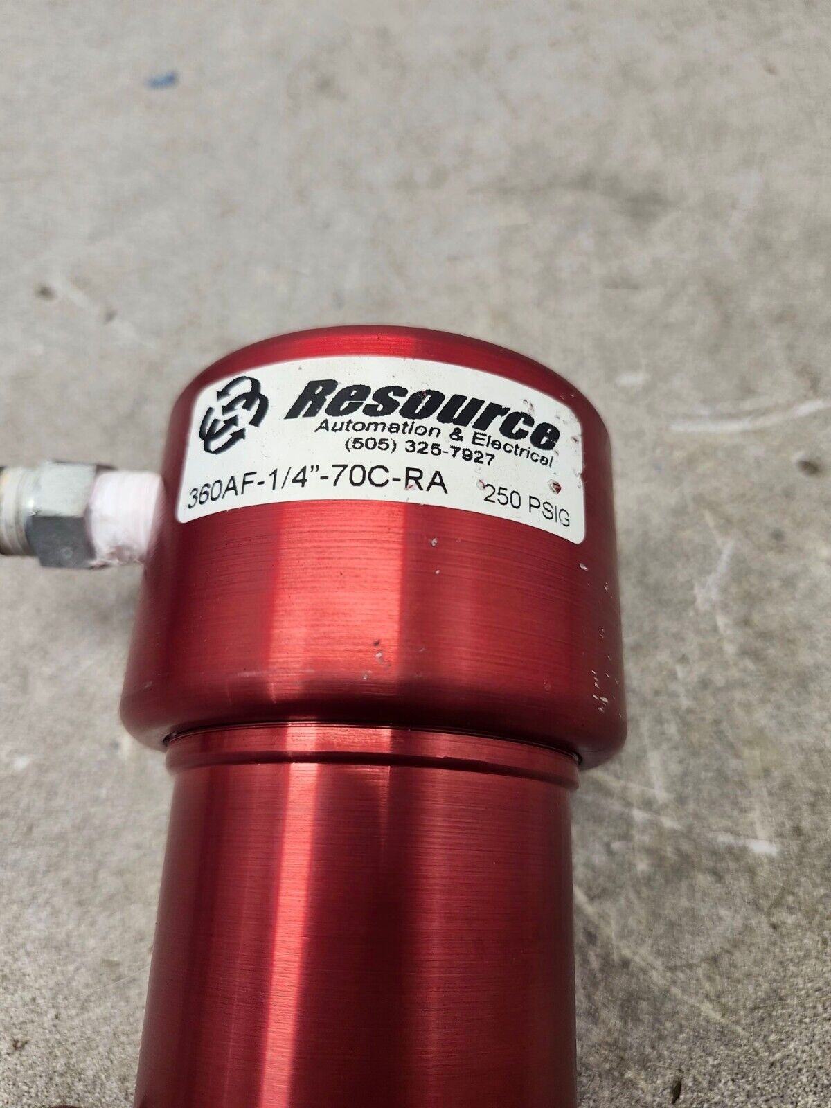 NEW NO BOX RESOURCE FILTER HOUSING 360AF-1/4"-70C-RA