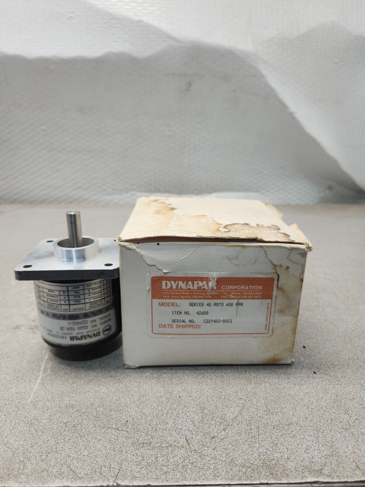 NEW IN BOX DYNAPAR ENCODER SERIES 42 ROTO 600 PPR 42600