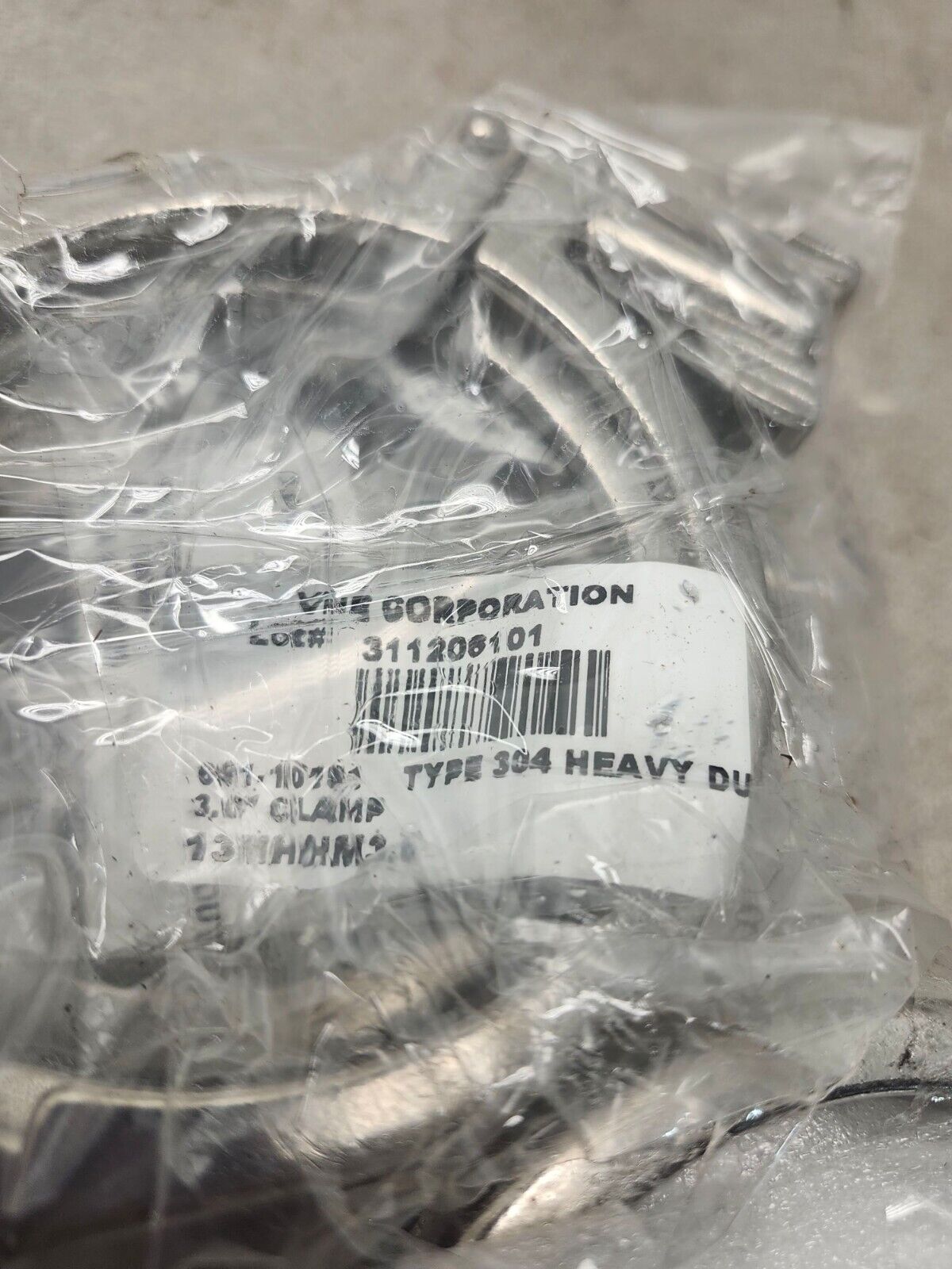 NEW LOT OF 8 VNE Heavy Duty Global Sanitary Clamp 304 Stainless Steel 3'' 13MHHM