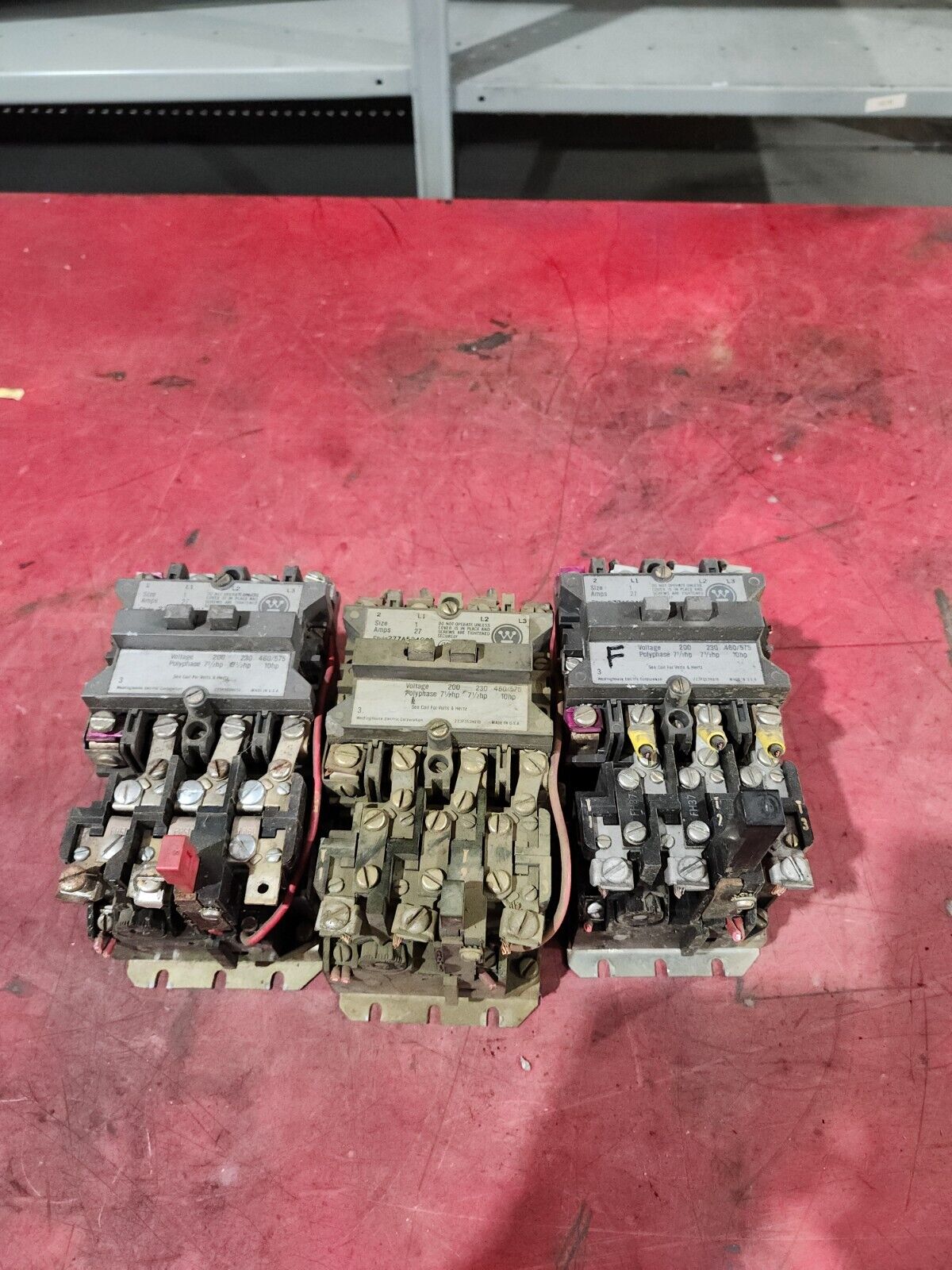 USED LOT OF 3 WESTINGHOUSE Full Voltage Starter SIZE 1, 27 AMPS A200MICACM