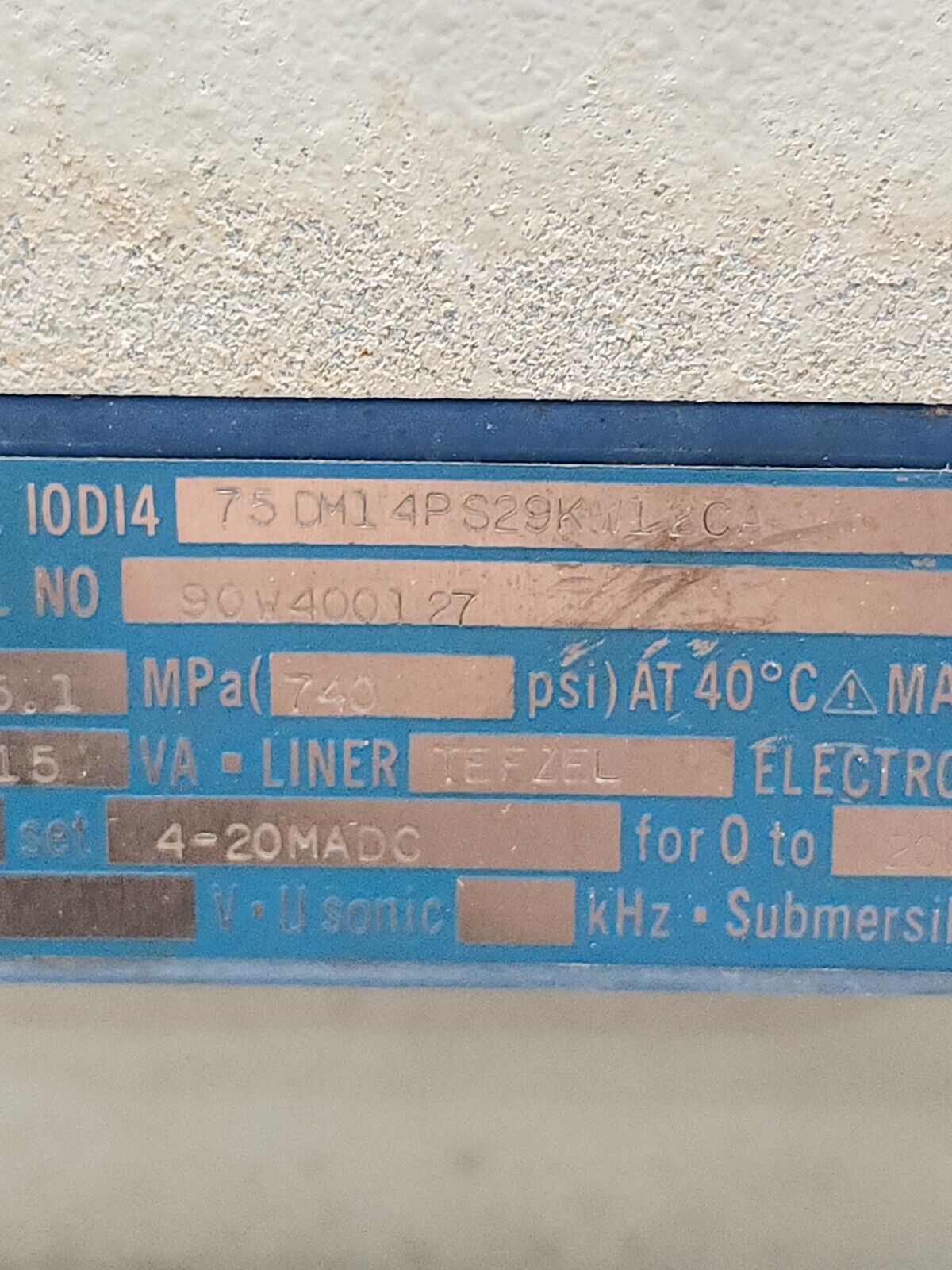 NEW NO BOX Fischer Porter MAGNRTIC FLOWMETER 80CM IODI4 75DM14PS29KW12CA