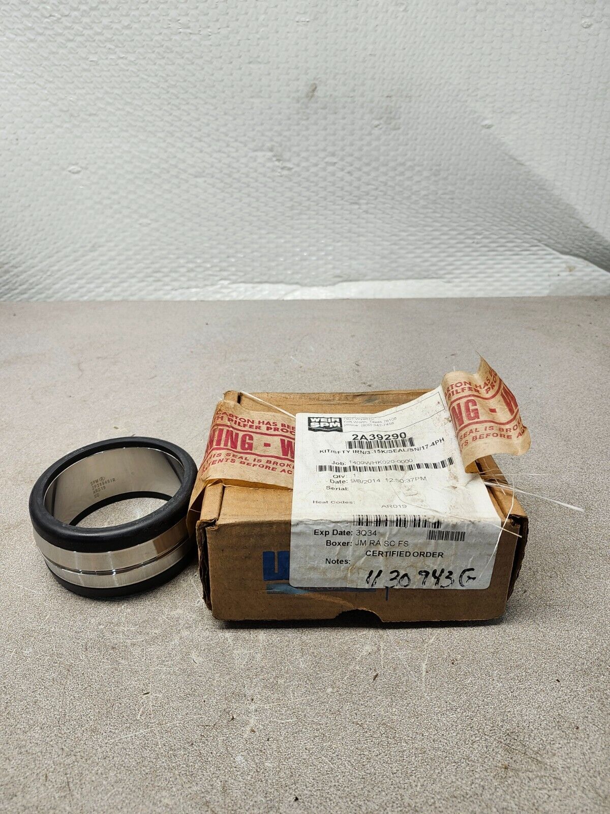 NEW IN BOX WEIR SPM CLAMP SAFETY SEAL ASSEMBLY 2A39290