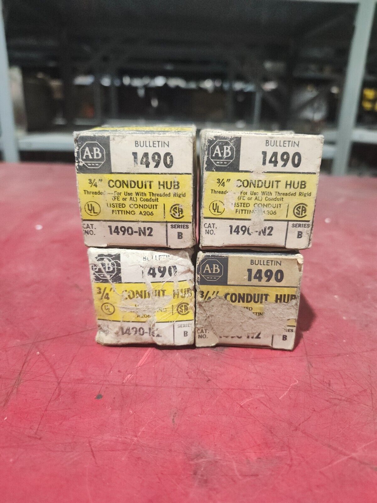 NEW IN BOX LOT OF 4 ALLEN BRADLY 3/4'' CONDUIT HUB 1490-N2
