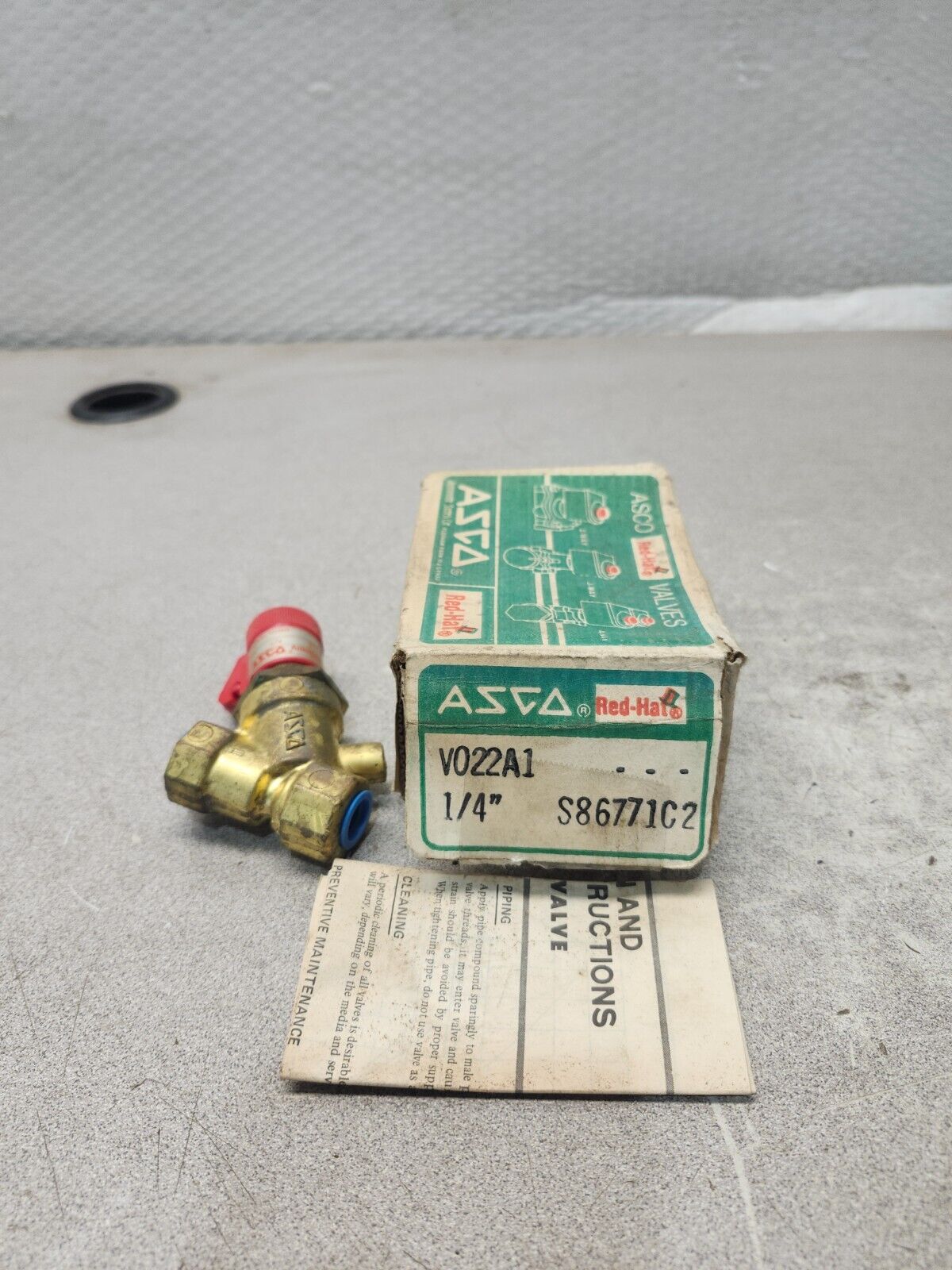 NEW IN BOX LOT OF 3 ASCO Flow Control Valve 1/4'' V022A1