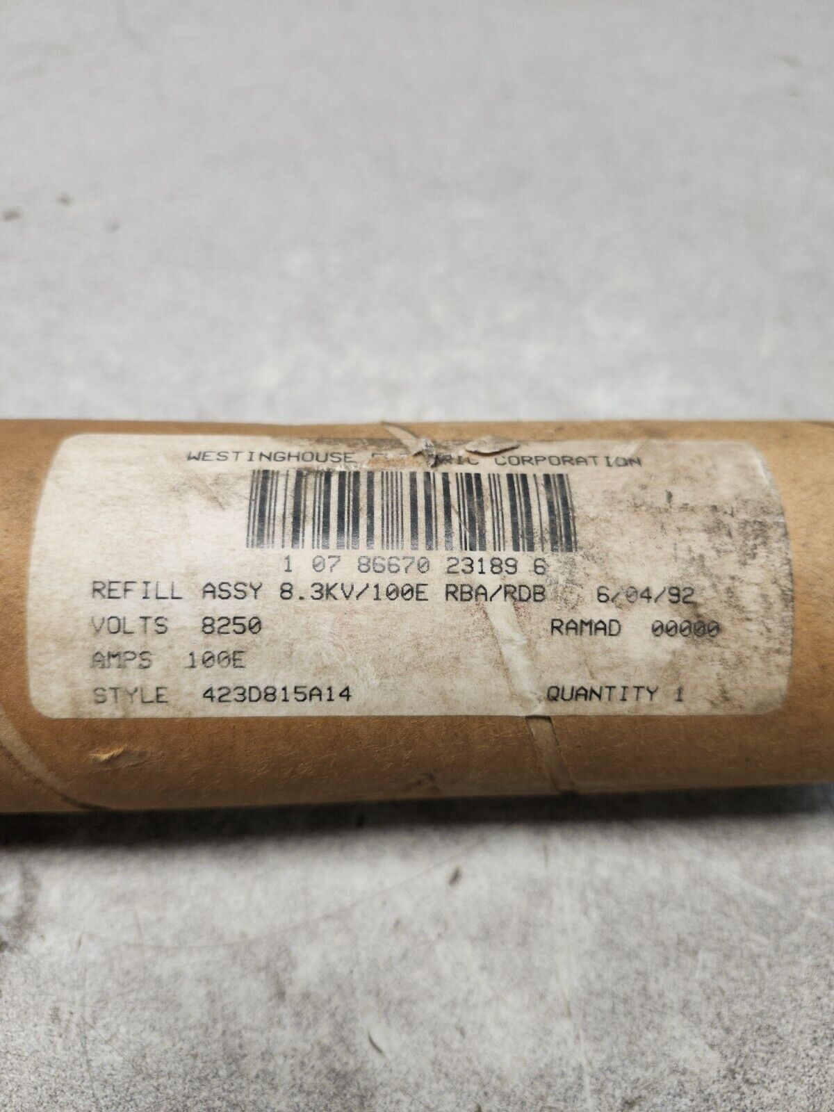 NEW IN BOX WESTINGHOUSE POWER FUSE REFILL 100 AMPS 423D815A14