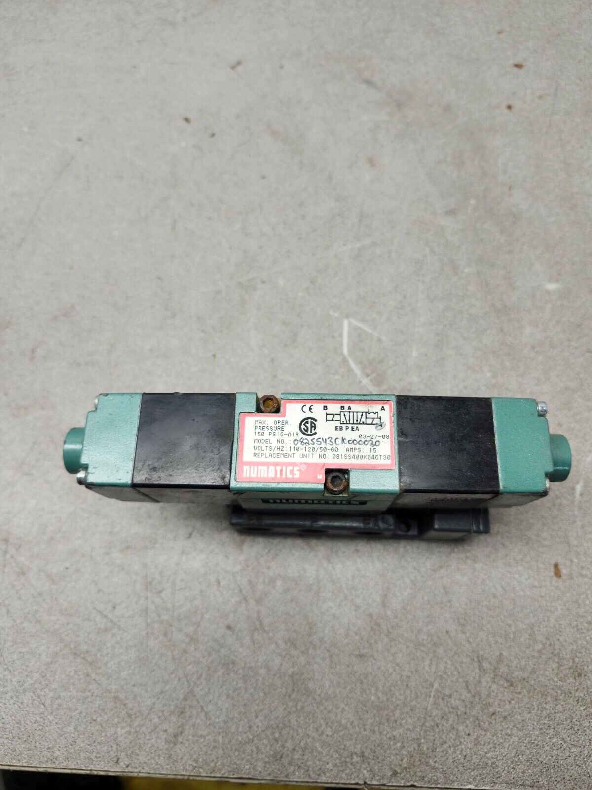 NEW NO BOX NUMATICS SOLENOID VALVE MK8 SERIES 1/4" PORTS 0825543CK000030