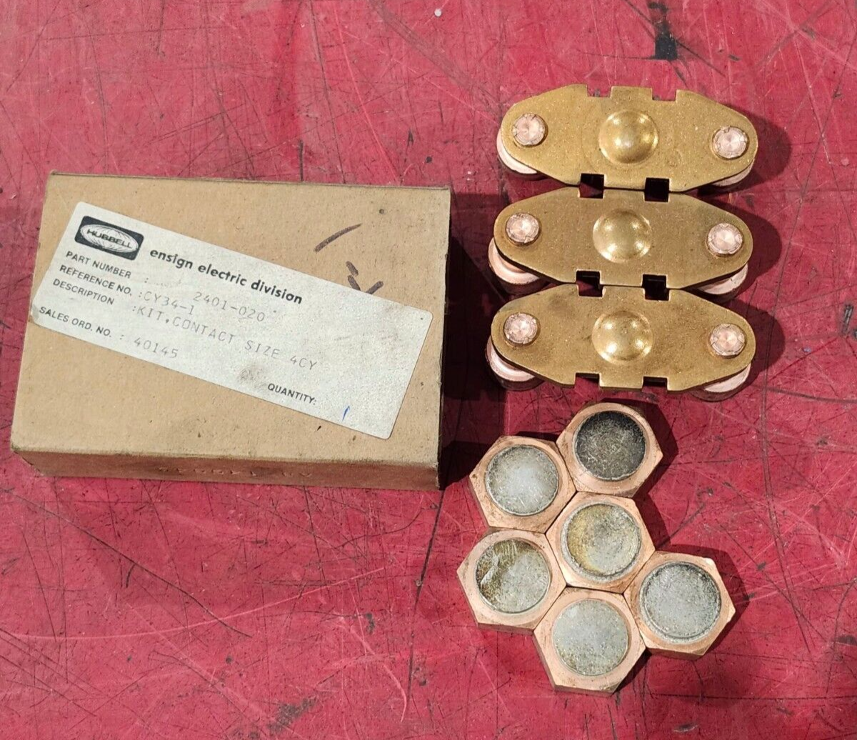 NEW IN BOX HUBBELL 3 POLE 2401-020 SIZE 4 CONTACT KIT CY34-1