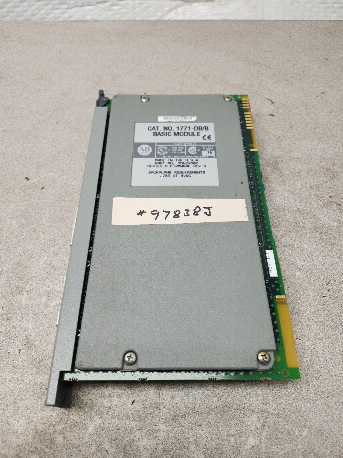 USED ALLEN BRADLEY BASIC MODULE 1771-DB/B