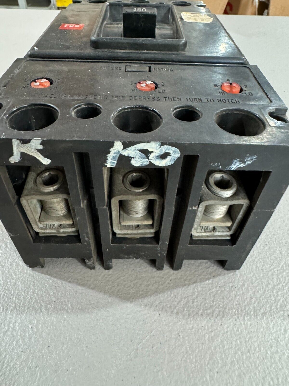 USED WESTINGHOUSE DE-ION CIRCUIT BREAKER 3 POLE 150AMP JA3150SW