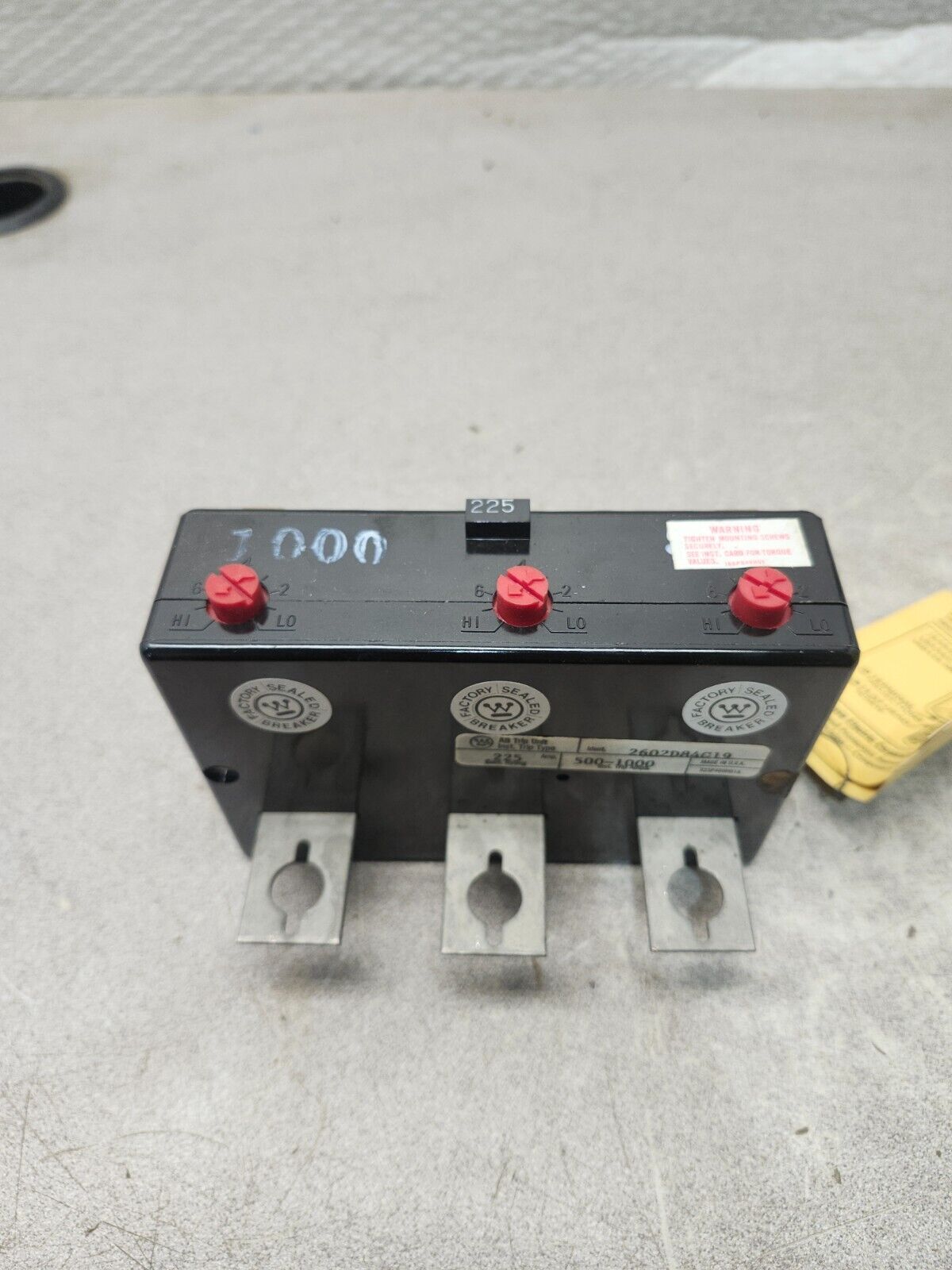 NEW IN BOX WESTINGHOUSE CIRCUIT BREAKER TRIP, 3-P, 500-1000 AMPS, HKA31000TM