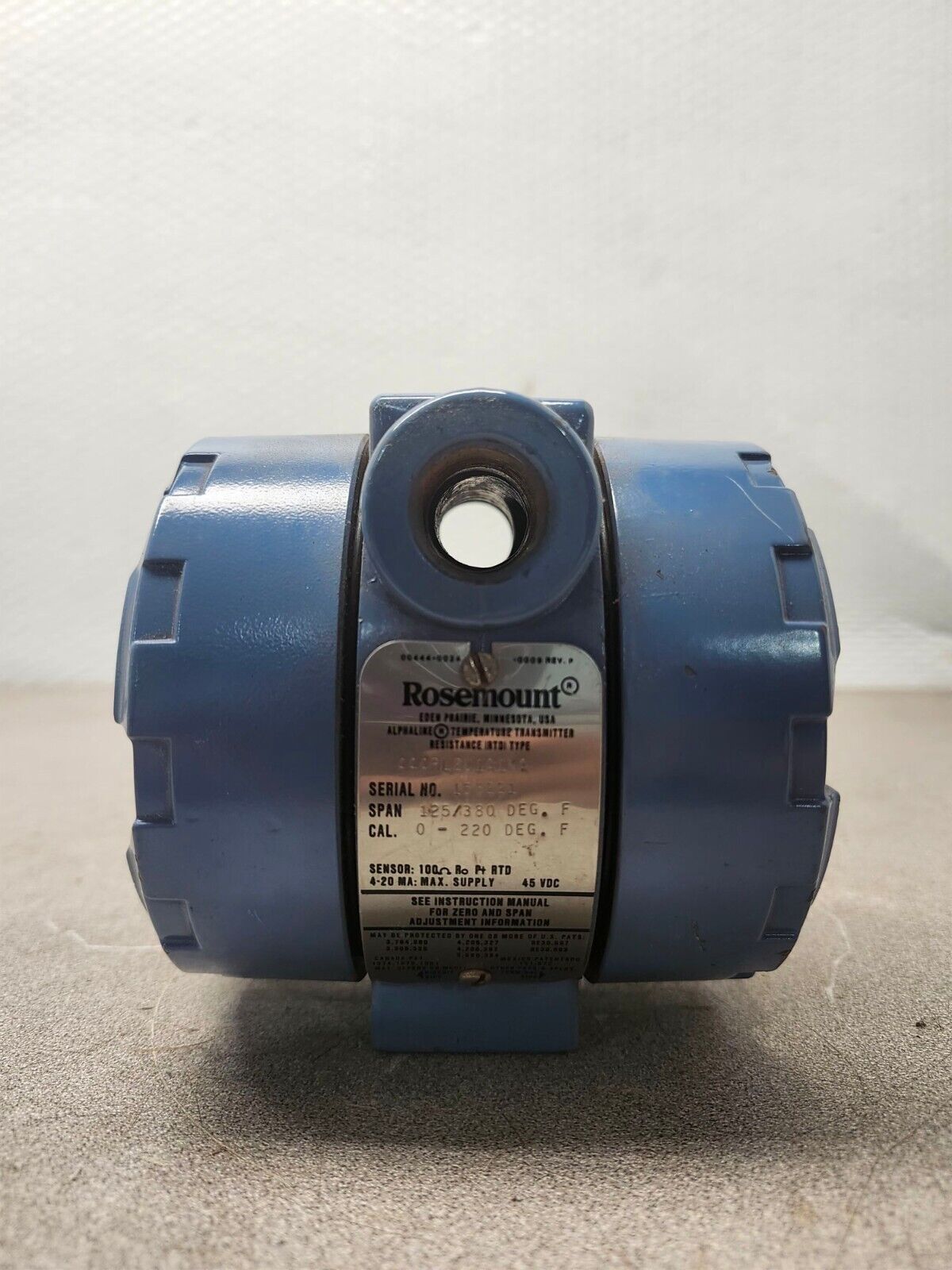 USED ROSEMOUNT TEMP TRANSMITTER 4-20 MA, 45 VDC 444RL2U1A1NA