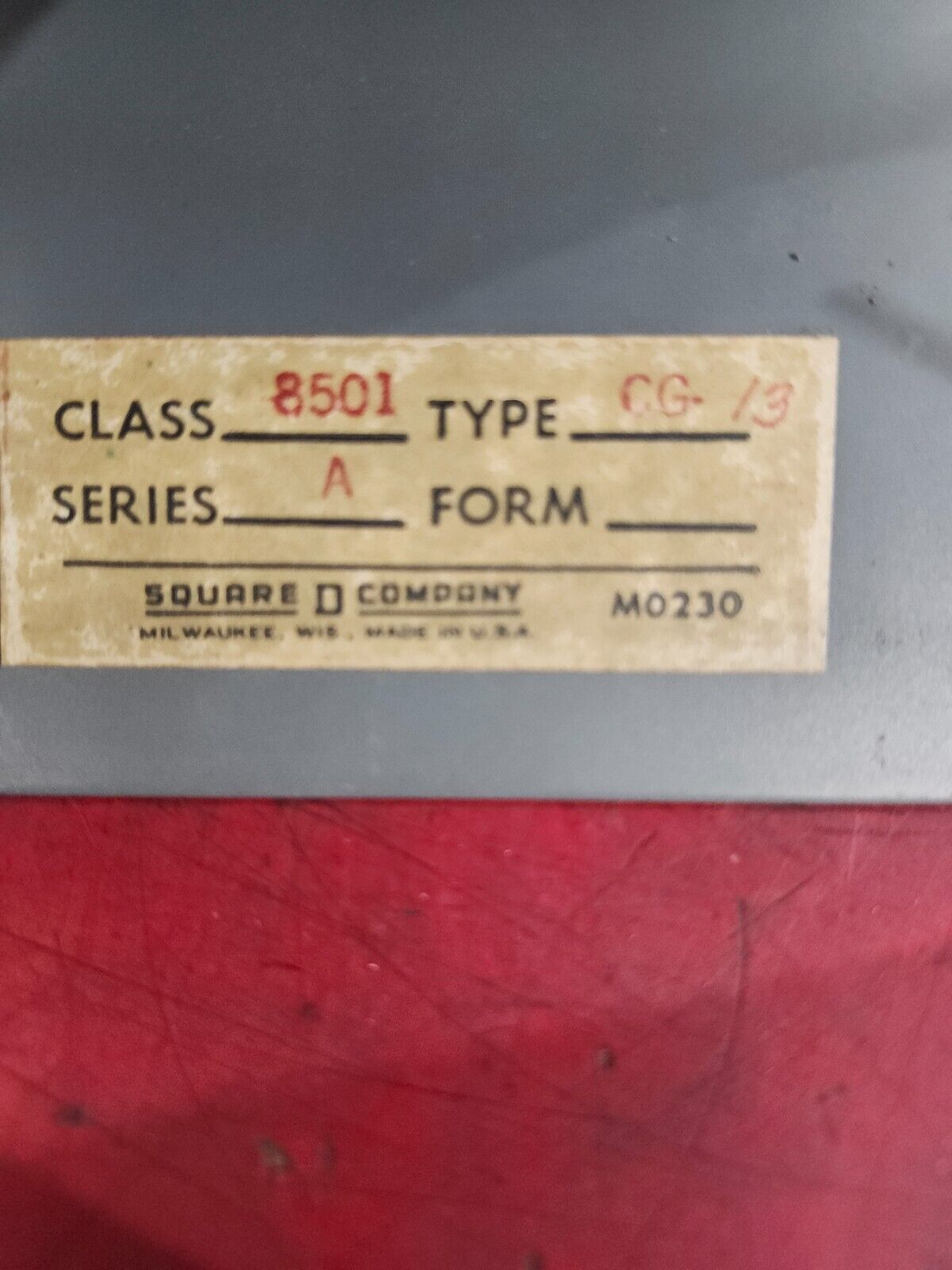 NEW NO BOX Square D Relay in Enclosure 8501-CG13 SER A