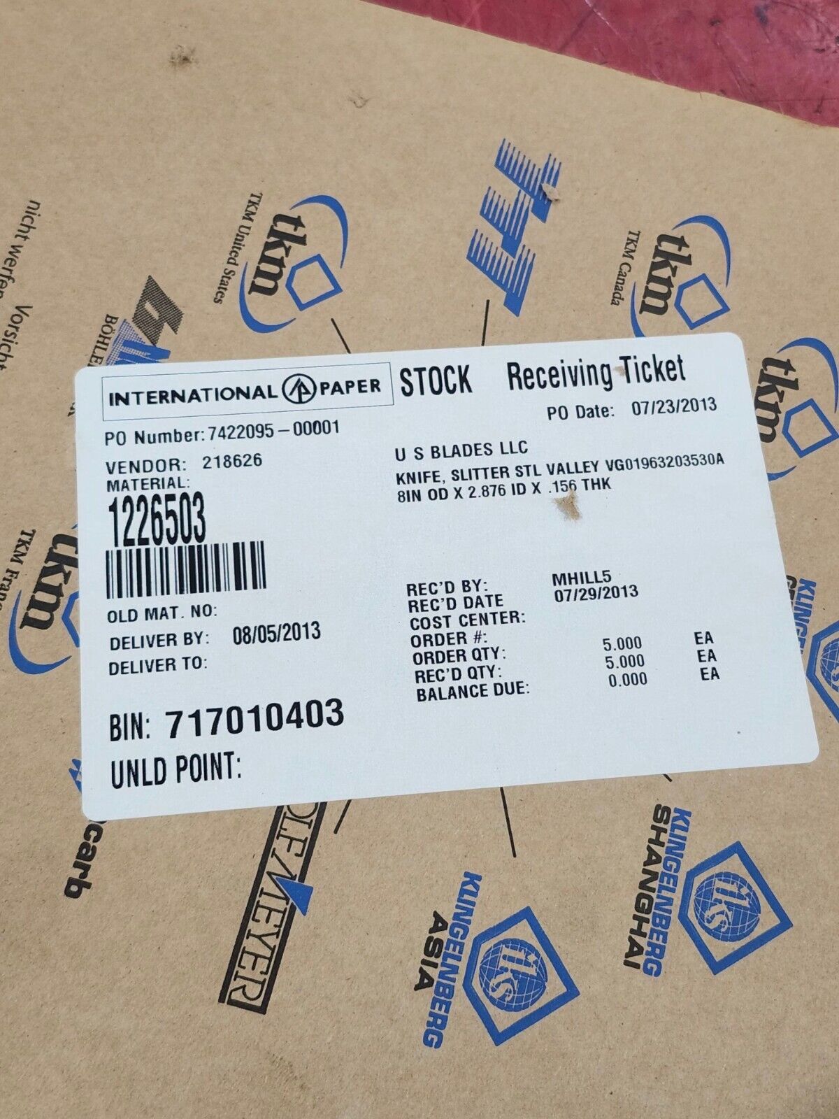 NEW IN BOX US BLADES 34284 REPLACEMENT BLADE