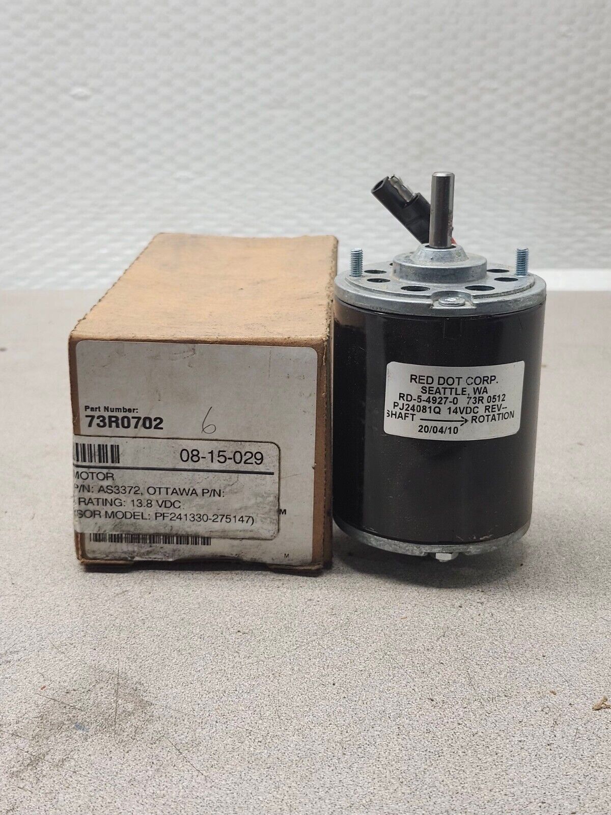 NEW IN BOX RED DOT CORP BLOWER MOTOR 73R0702
