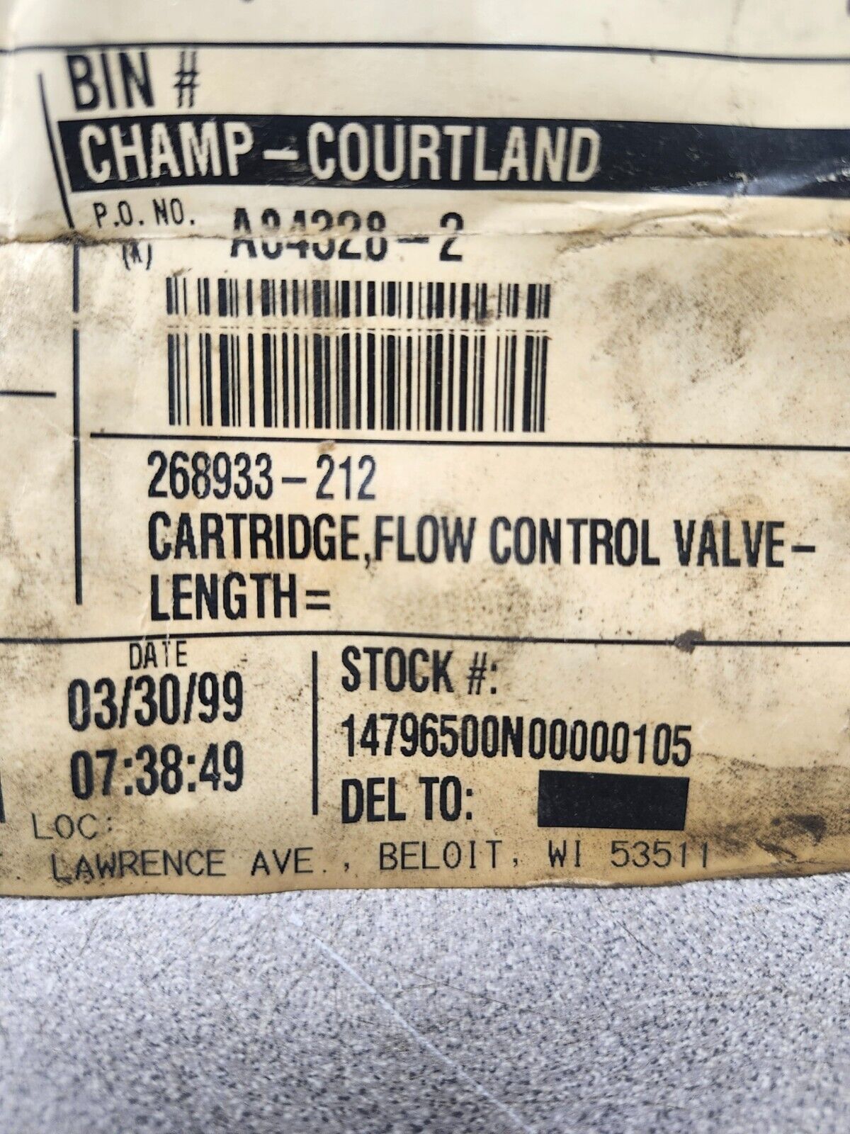 NEW IN BOX SUN CARTRIDGE FLOW CONTROL VALVE FCFB LAN 9CH9