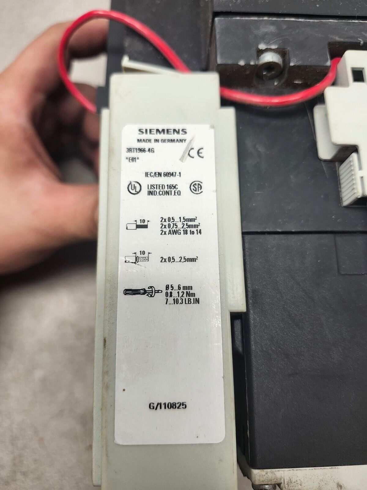 USED SIEMENS motor starter 14LPU32A51 WITH SIEMENS OVERLOAD RELAY 3RB2066-2GC2