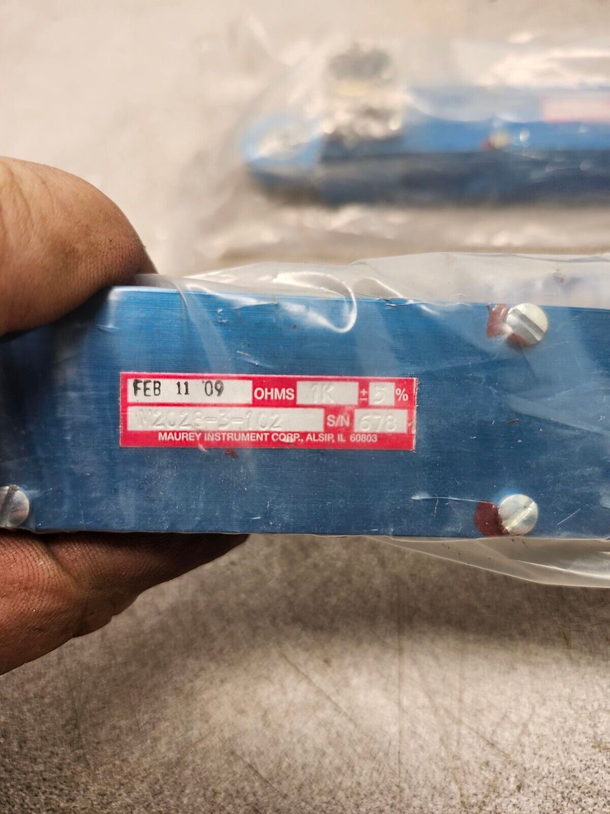 NEW MAUREY LINEAR MOTION POTENTIOMETER M2028-3-102 LOT OF TWO