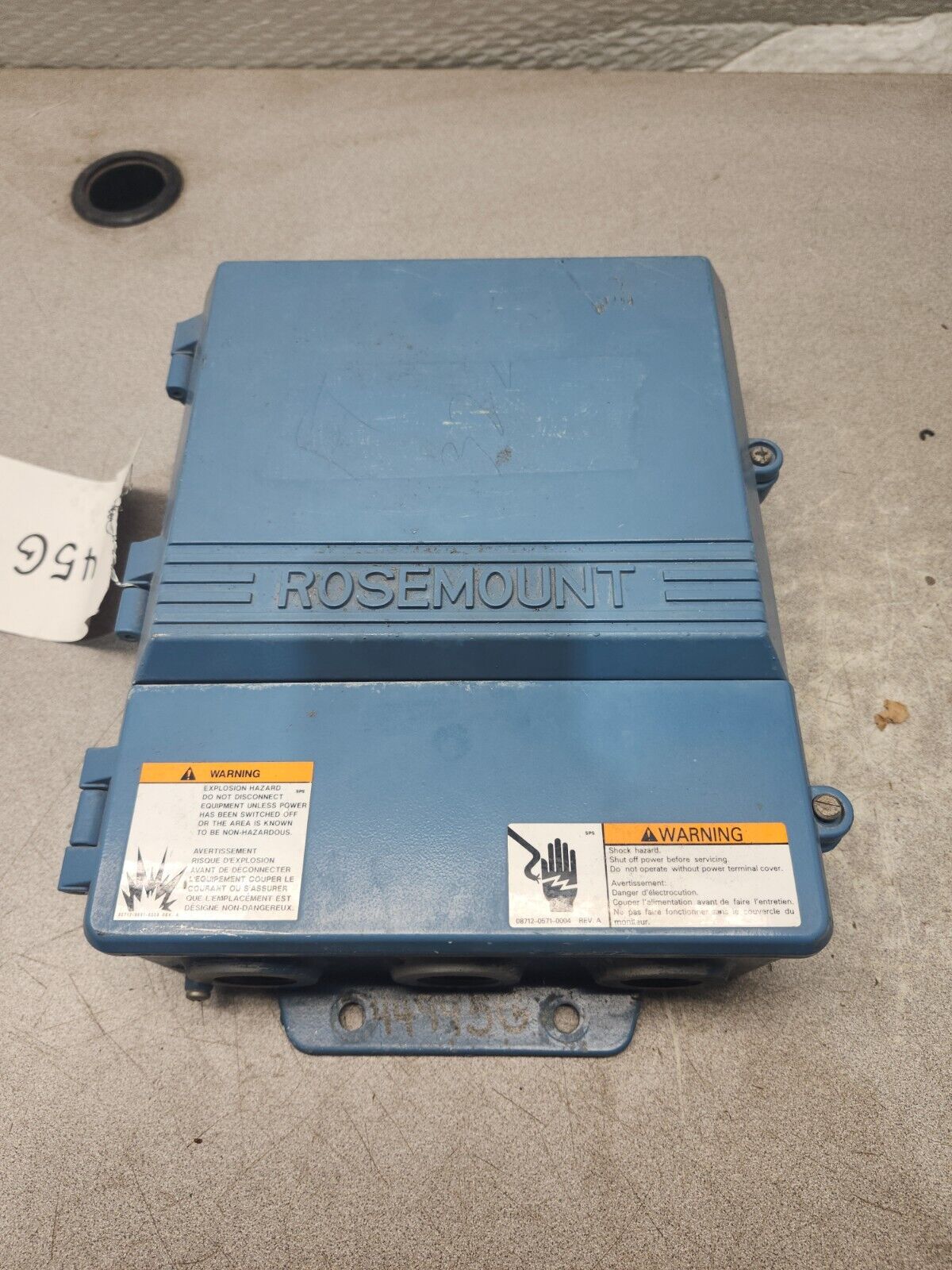 USED ROSEMOUNT MAGNETIC FLOW TRANSMITTER MODEL 8712C P12N0E0235