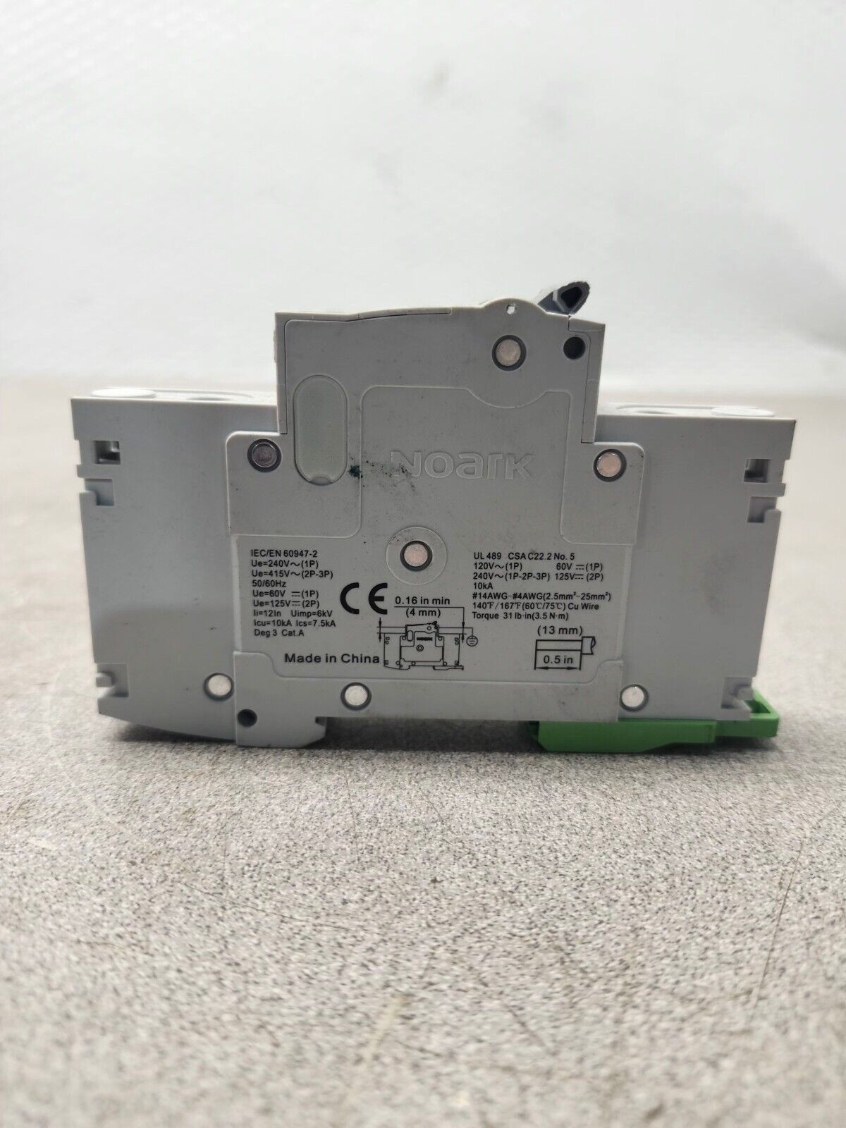 NEW NO BOX NOARK Circuit Breaker 1-Pole,15 Amp,125VDC B1D1D15
