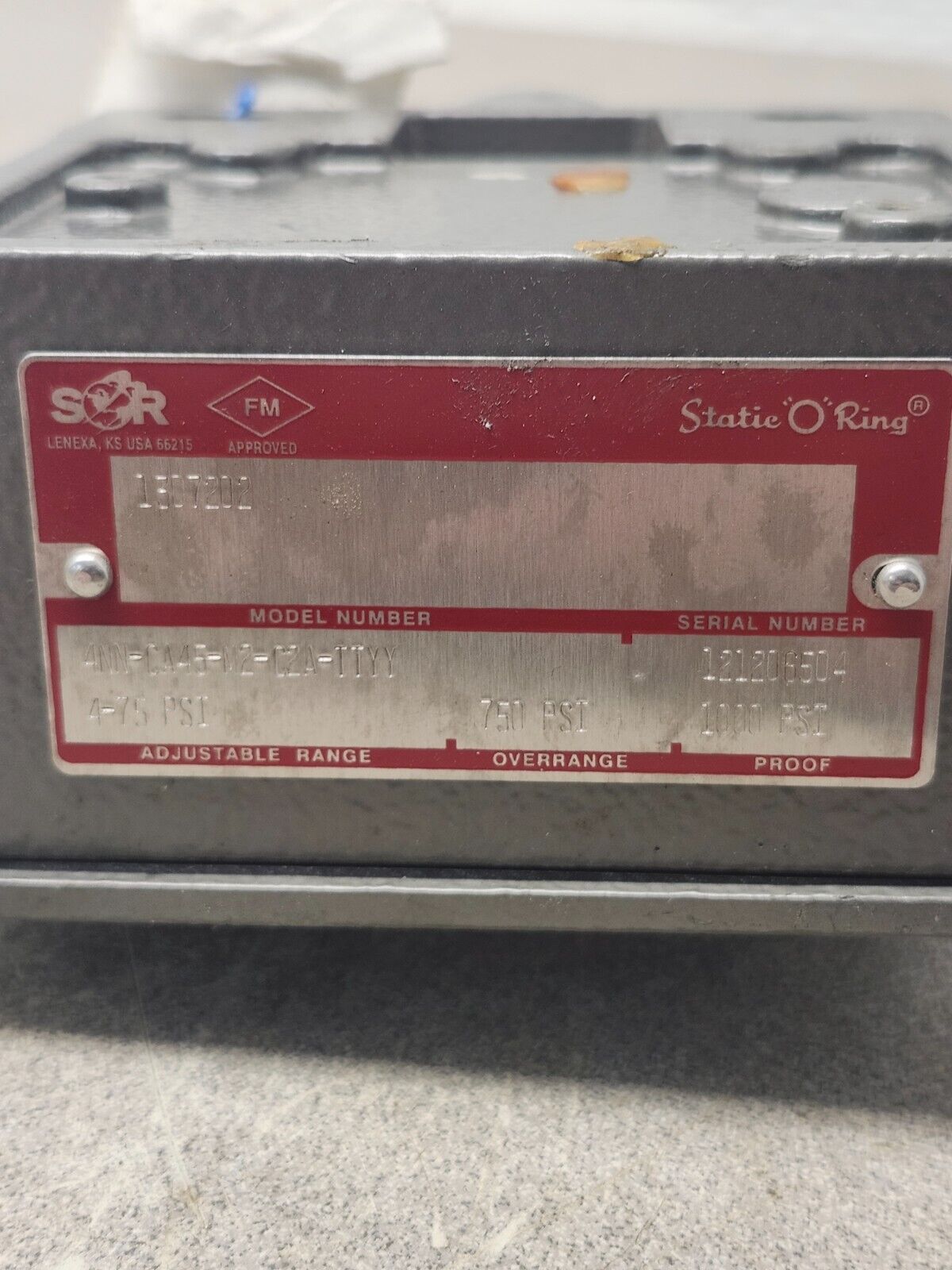 NEW NO BOX SOR PRESSURE SWITCH 4NN-CA45-M2-C2A-TTYY