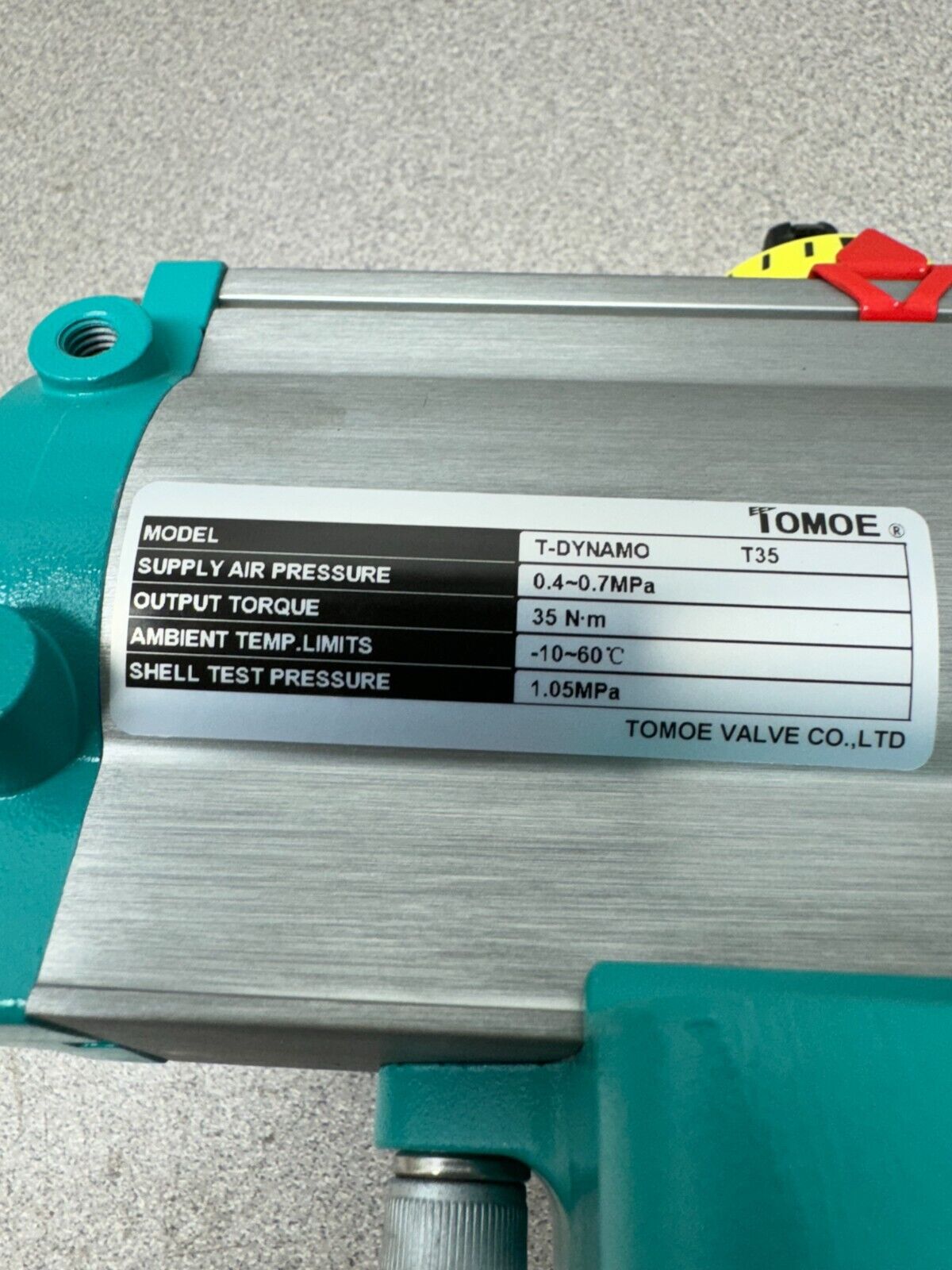 NEW NO BOX TOMOE PNEUMATIC ACTUATOR T-DYNAMO T35 0.4-0.7MPA