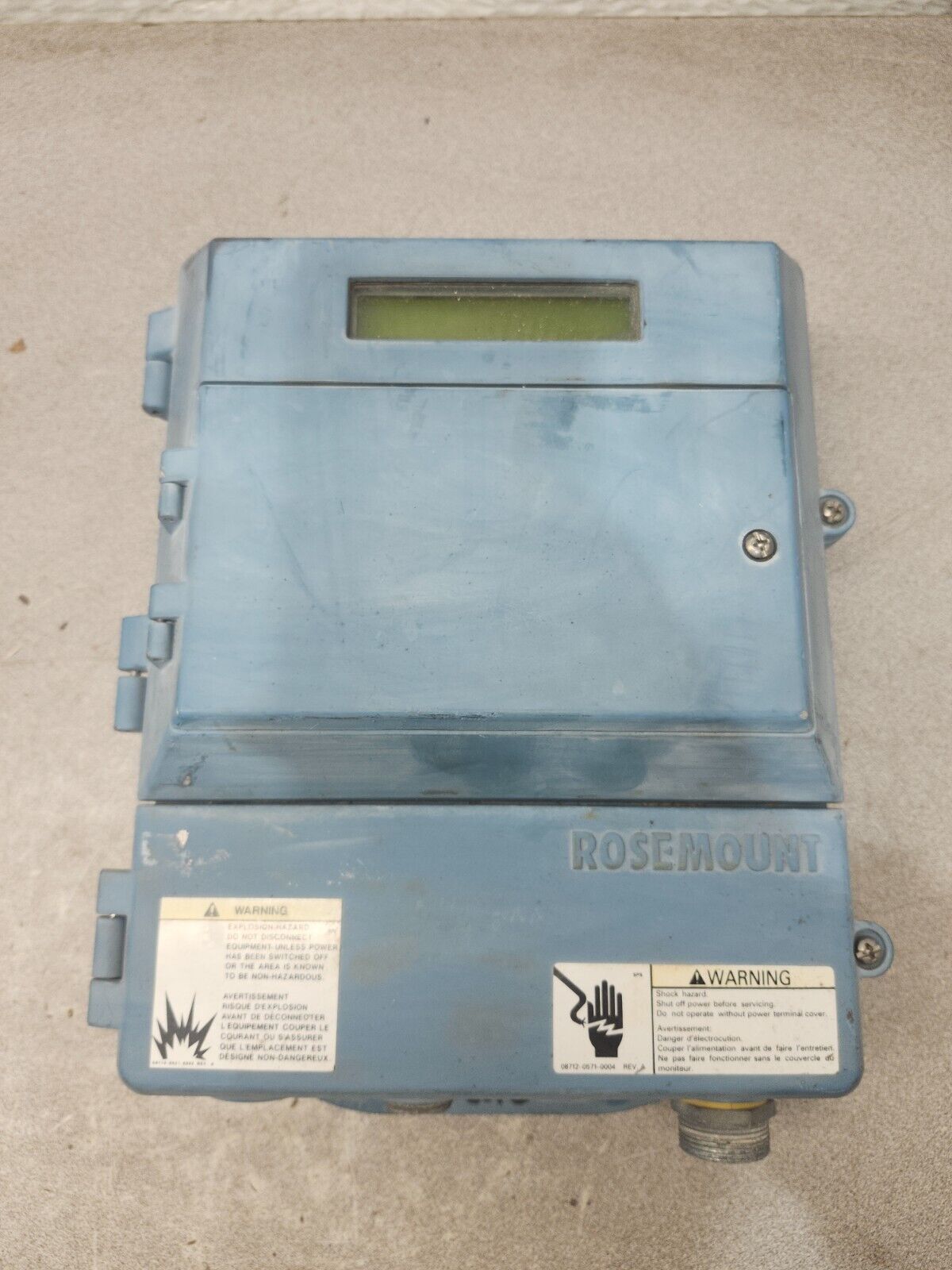 USED ROUSEMOUNT MAGNETIC FLOW TRANSMITTER 8712DR12N5
