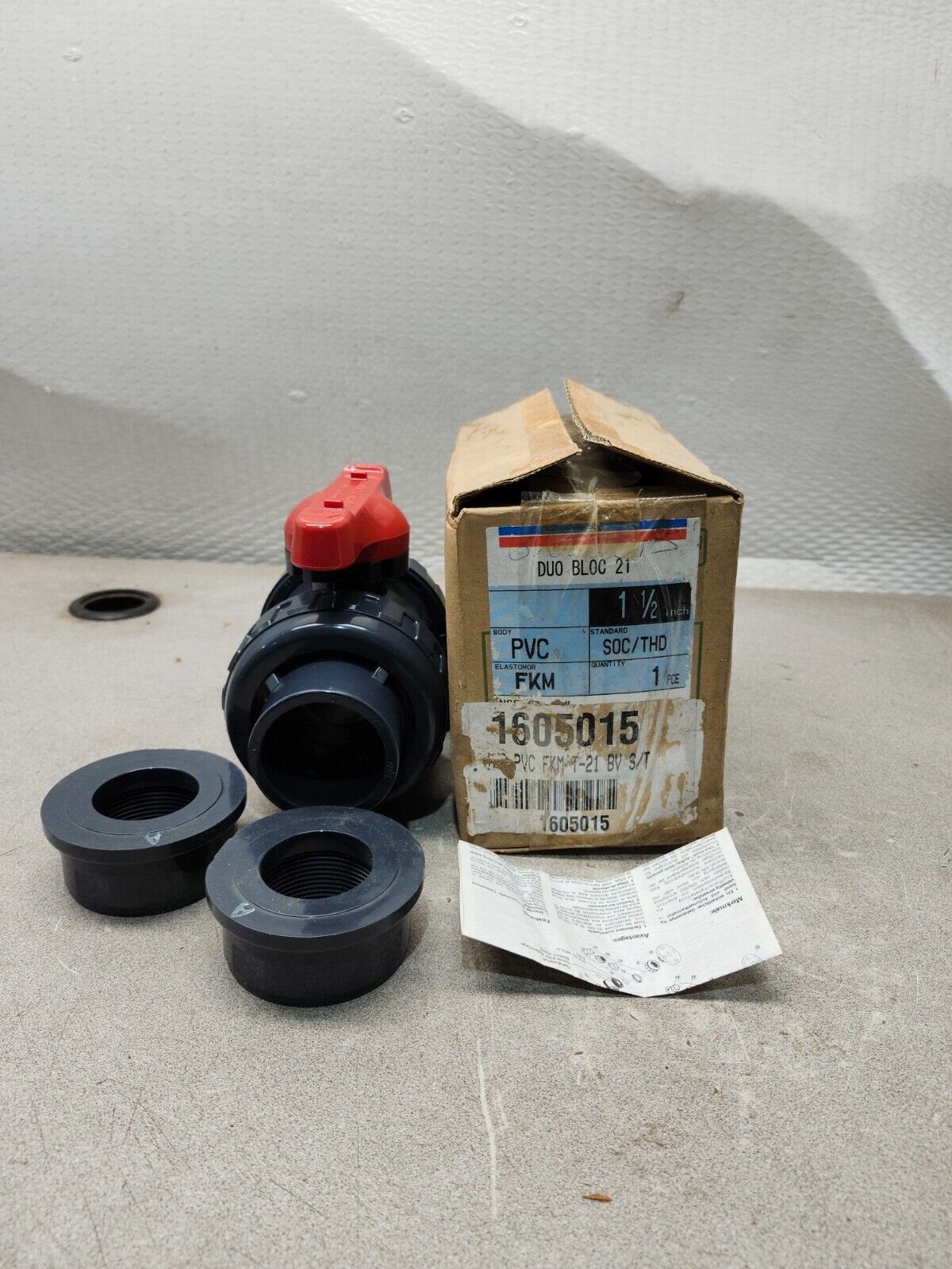 NEW IN BOX ASAHI DUO BLOC 21 VALVE 1 1/2 INCH 230 PSI 120 DEGREES