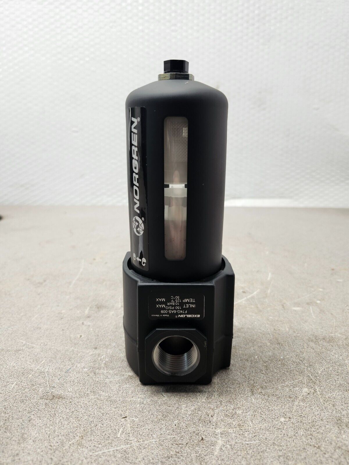 NEW NO BOX Nogren Excelon, Pneumatic Filter F74G-6AS-009