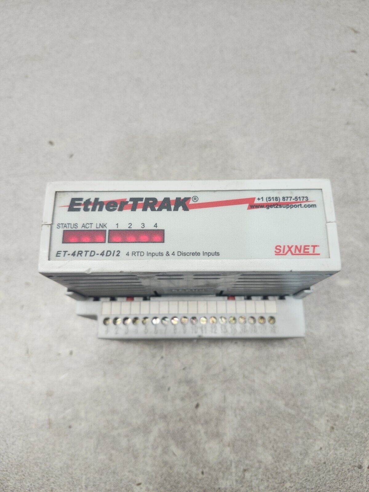 USED EtherTrak Input Module with Base Unit ET-4RTD-4DI2