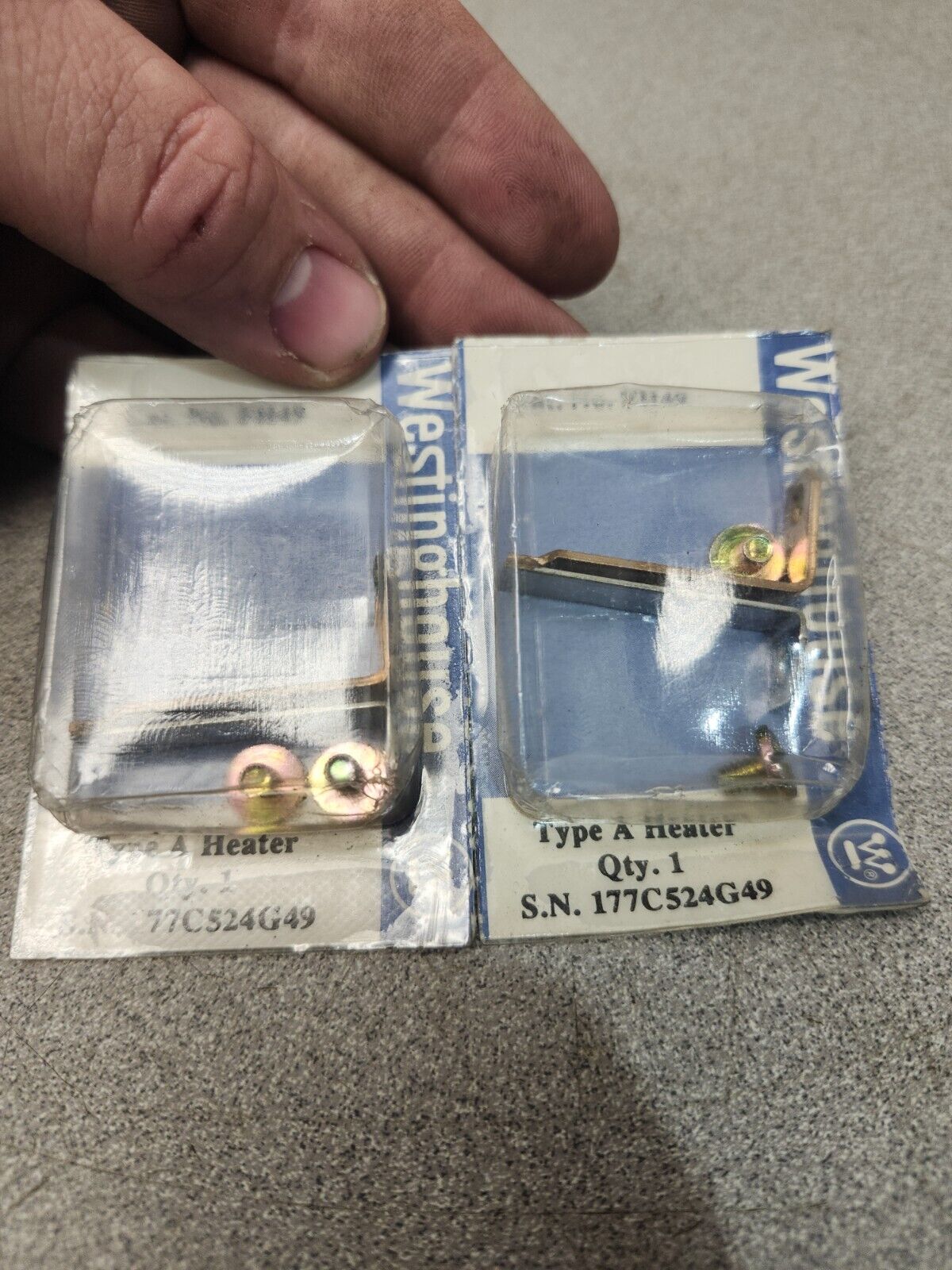 NEW IN BOX LOT OF 2 WESTINGHOUSE OVERLOAD THERMAL HEATER ELEMENT 177C525G49