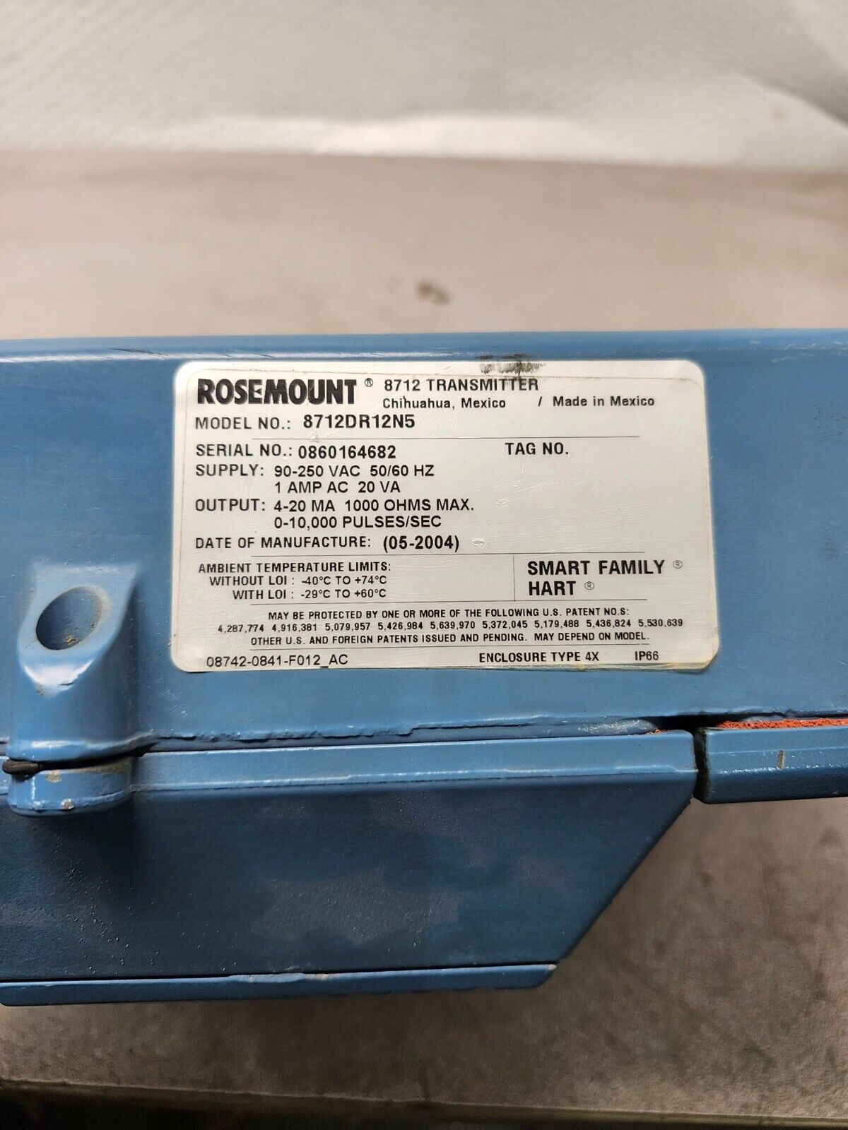 USED ROSEMOUNT SMART MAGNETIC FLOWMETER TRANSMITTER 8712DR12N5