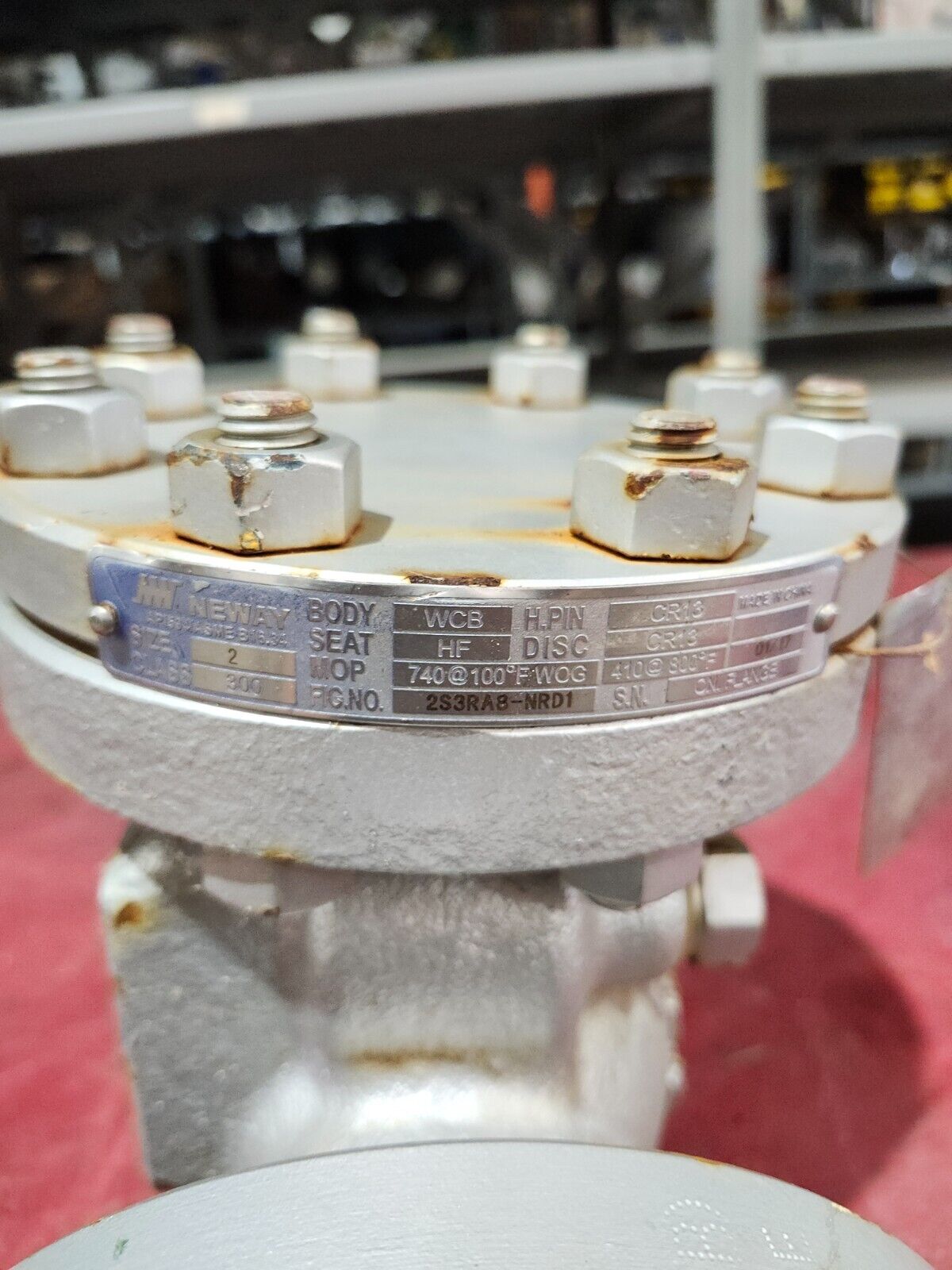 USED NEWAY FLANGED CHECK VALVE 2S3RA8-NRD1