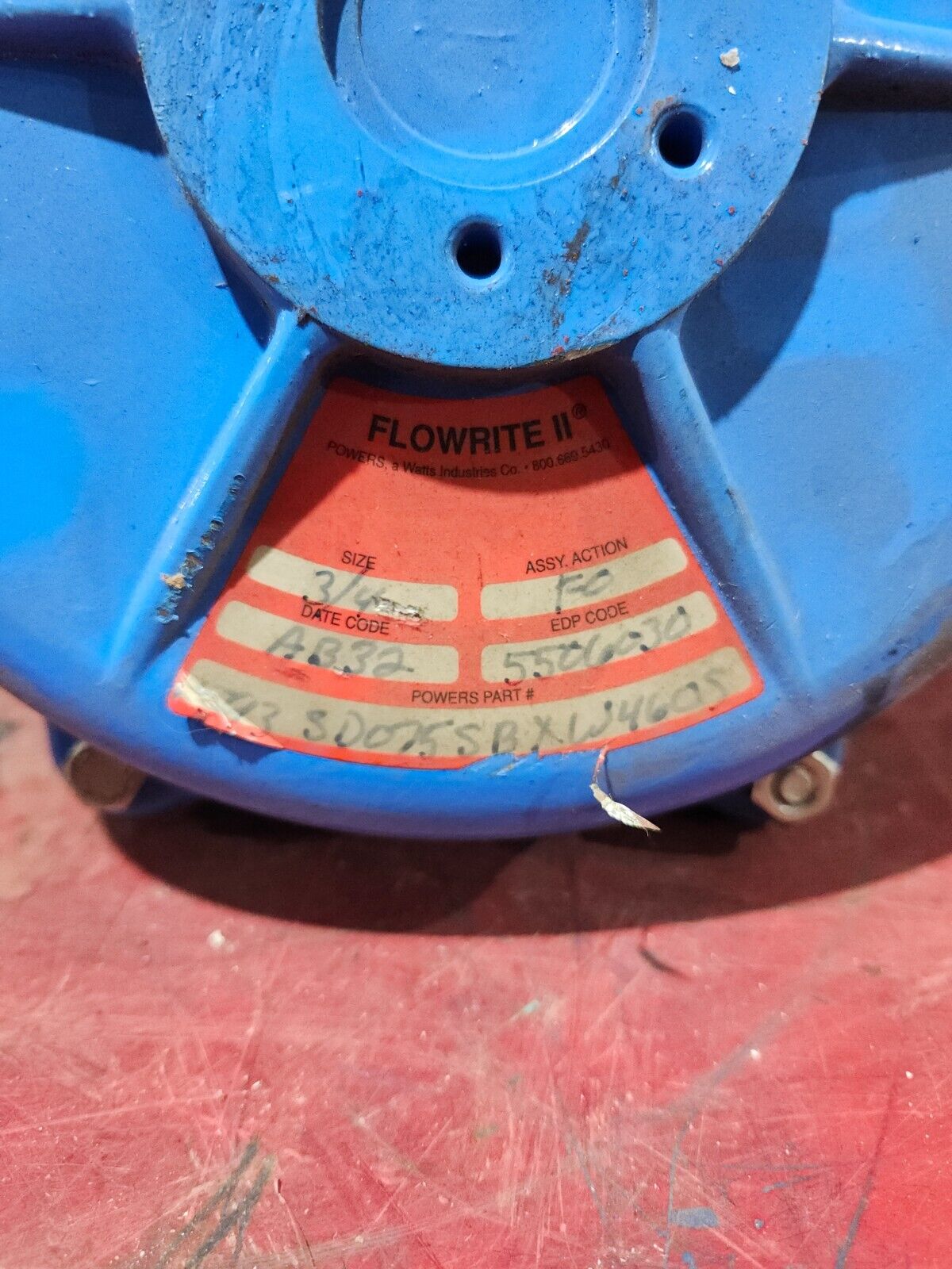 USED FLOWRITE 593 GLOVE CONTROL VALVE 3/4'' 593 SD075SBXW460S