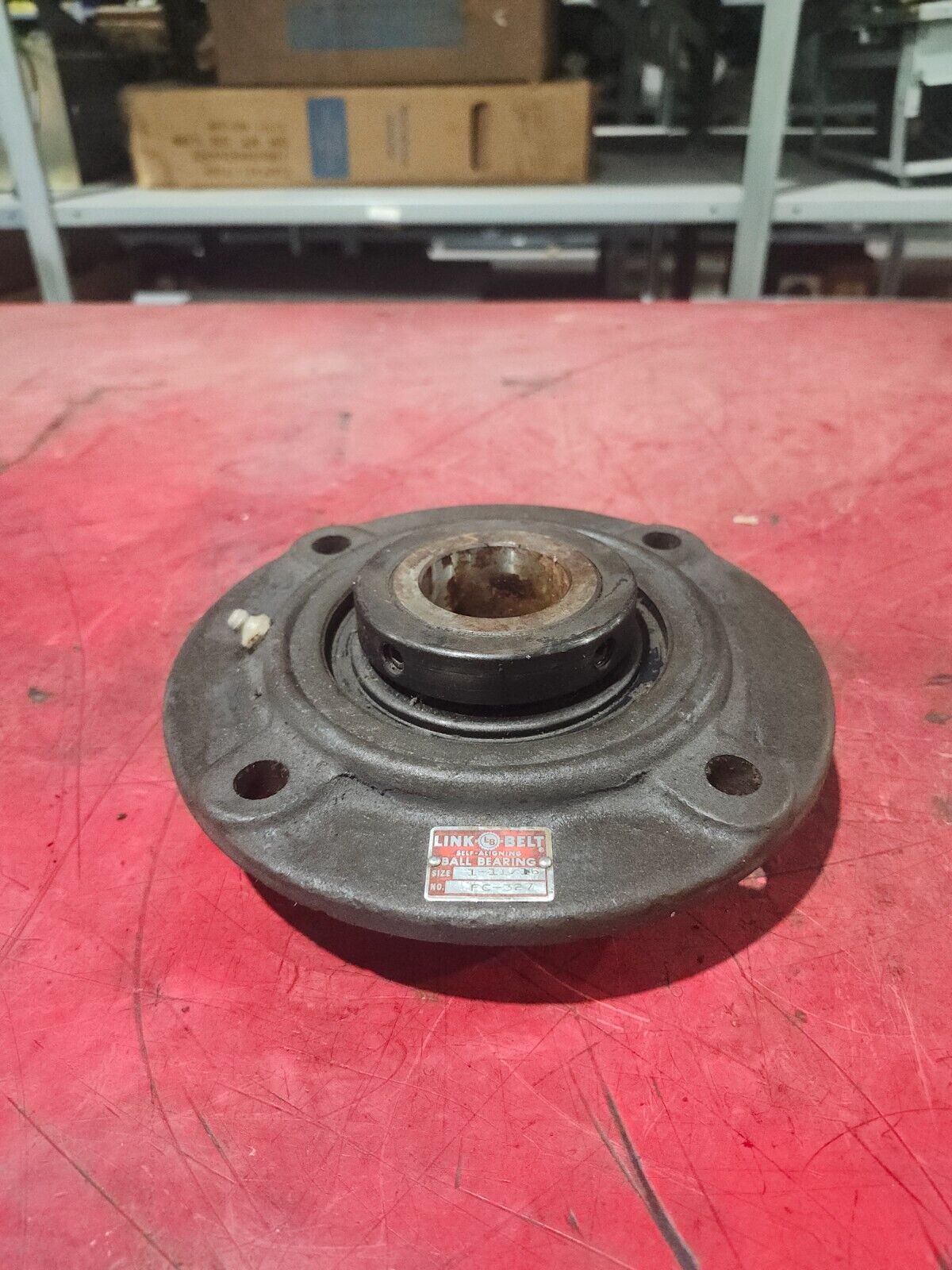 NEW NO BOX LINK-BELT Flange-Mount Ball Bearing 1-11/16'' 4-Bolt MOUNT FC-327