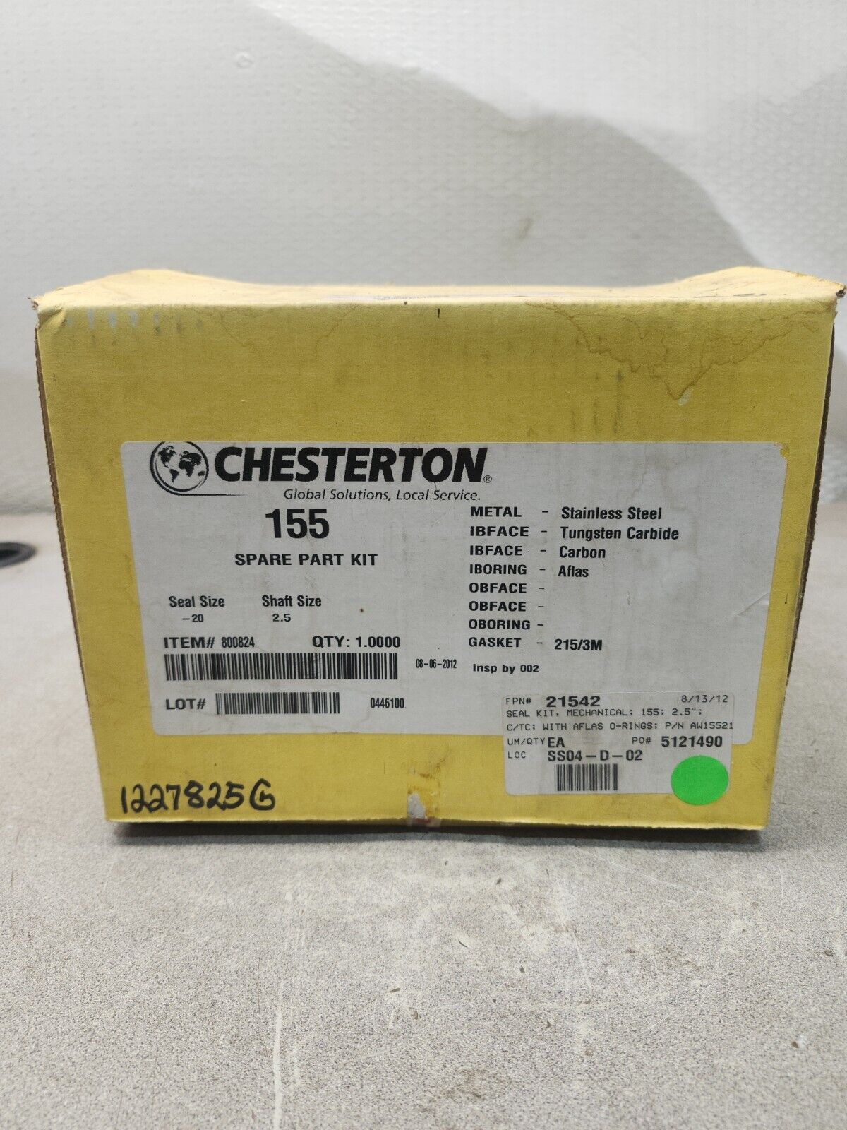 NEW IN BOX CHESTERTON 155 SPARE PART KIT SEAL SIZE-20, SHAFT SIZE 2.5